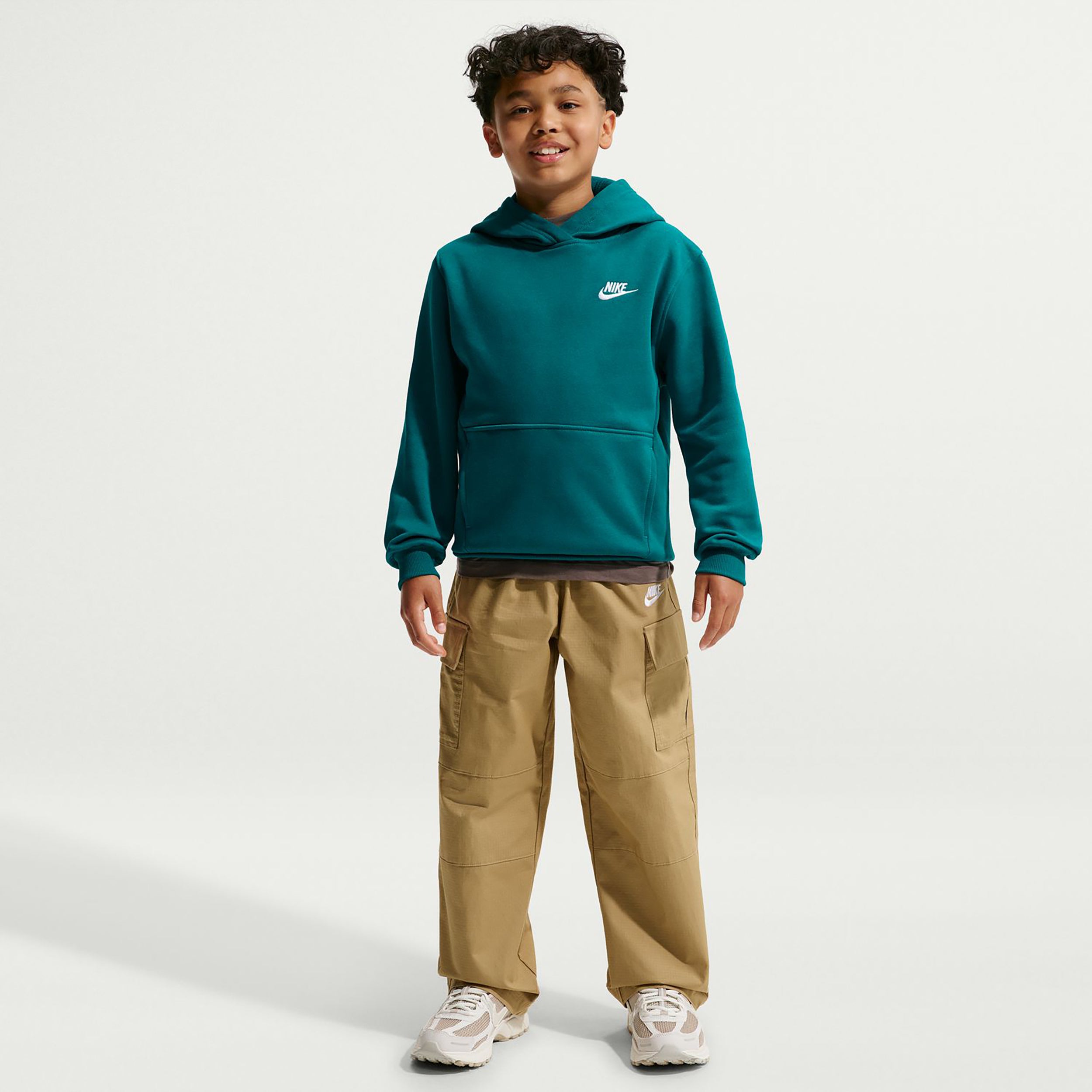Nike Club Fleece Hoody Kids - petrol