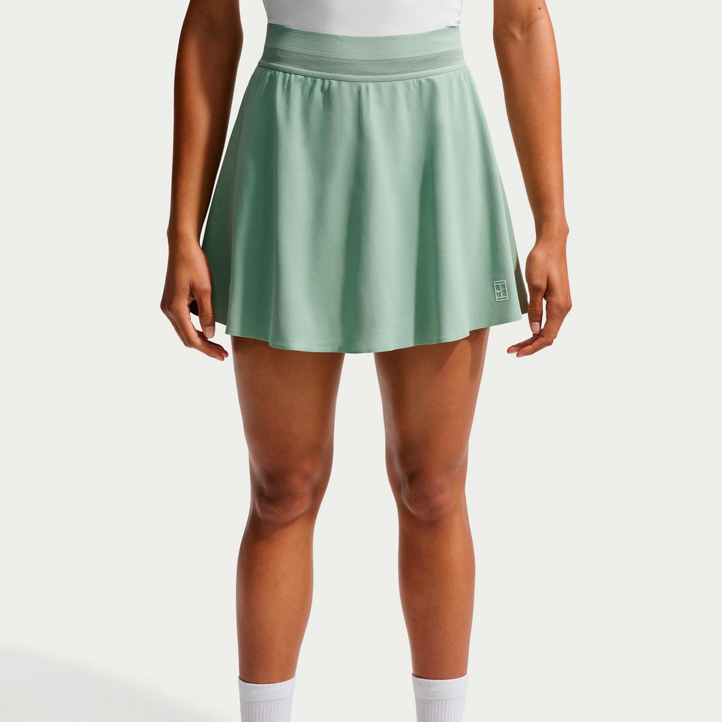 Nike Court Dri-FIT Advantage Ace High Rise Skirt Women - grey-green, white