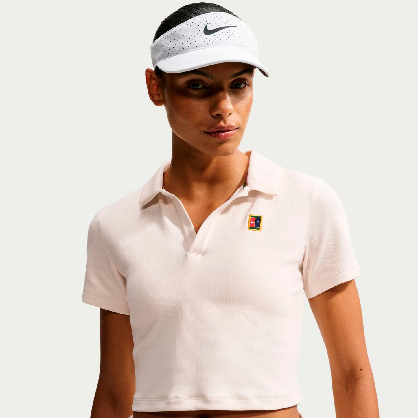 Nike Court Heritage Crop Polo Women - cream