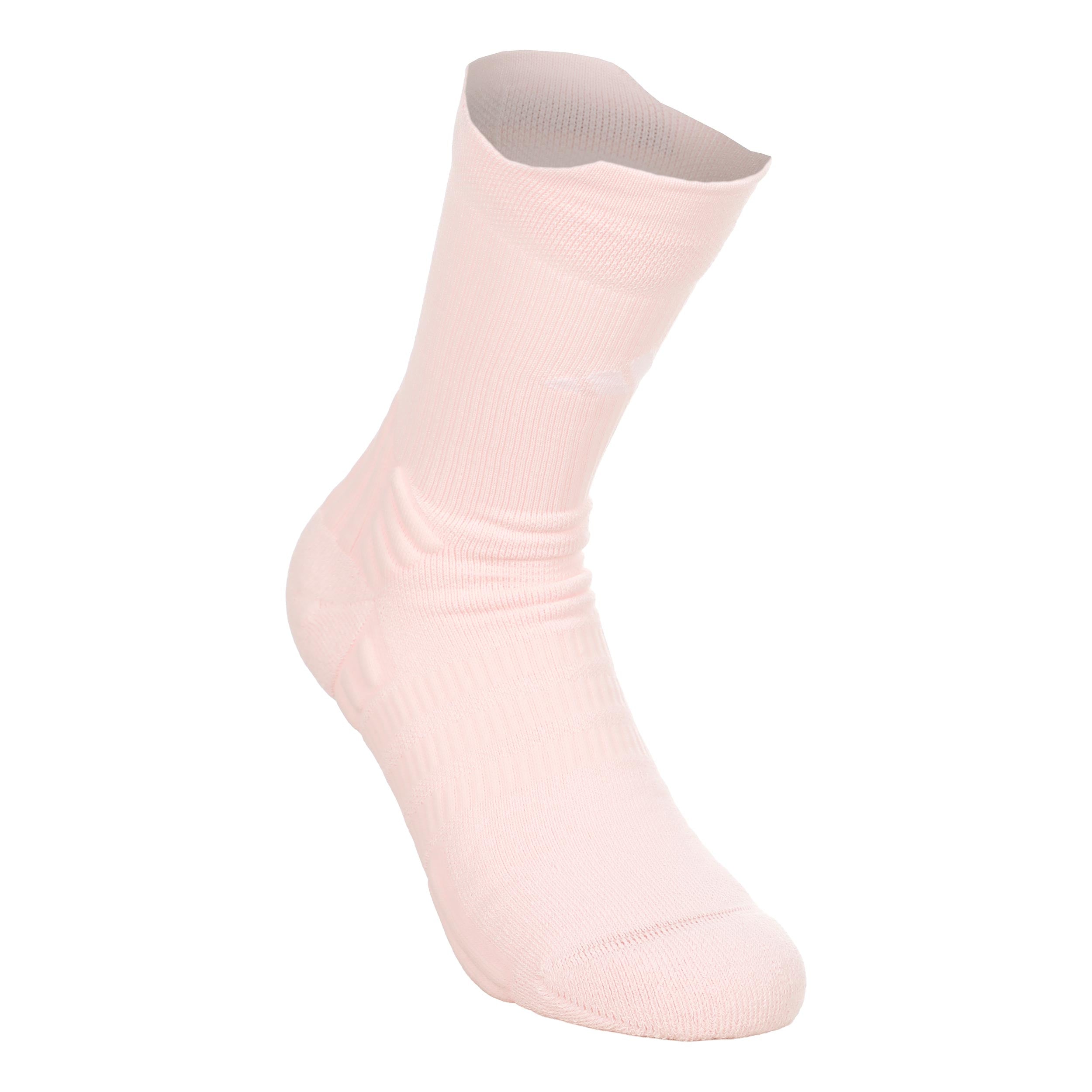adidas Crew Tennis Socks Unisex - pastel pink, white