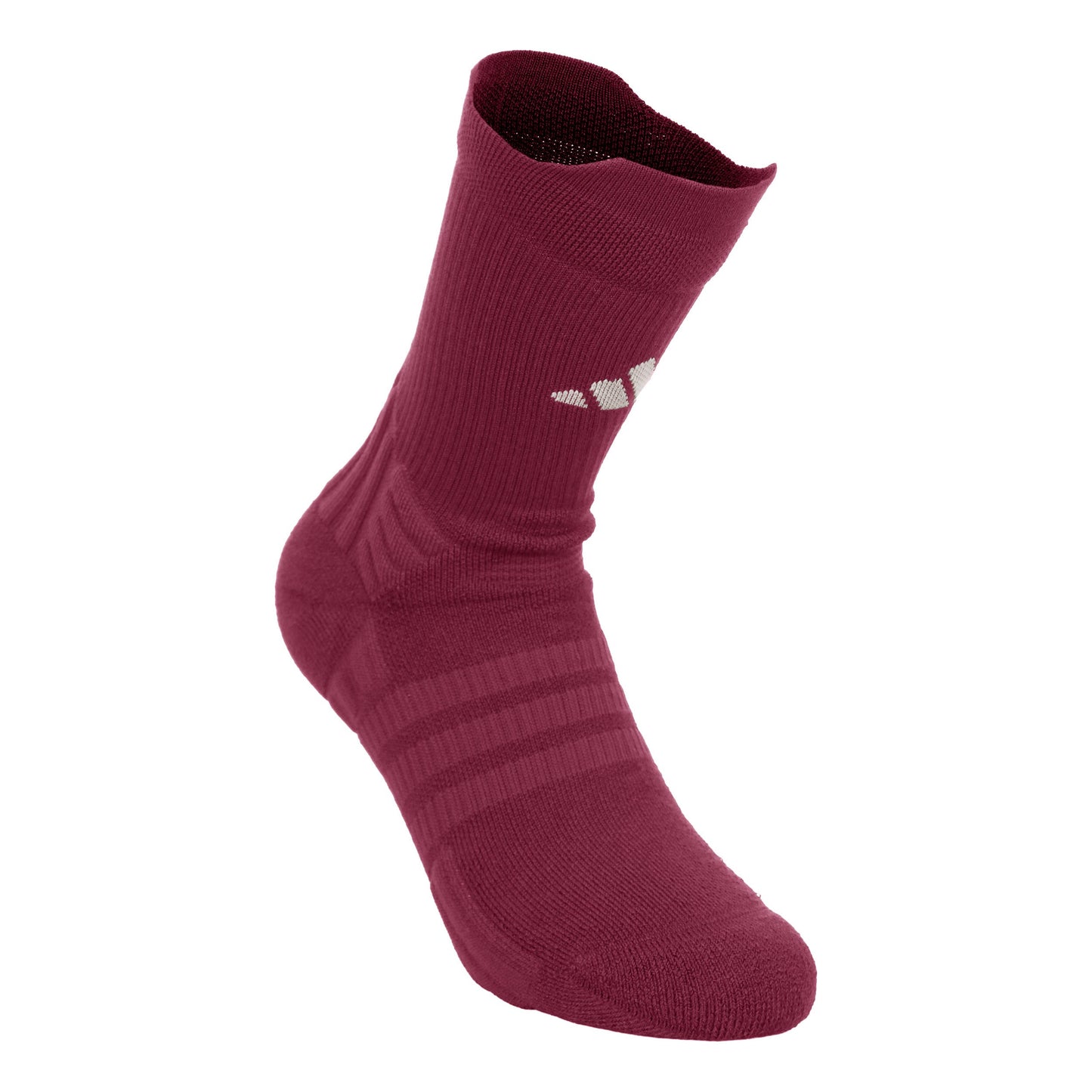 adidas Crew Tennis Socks Unisex - wine red, cream