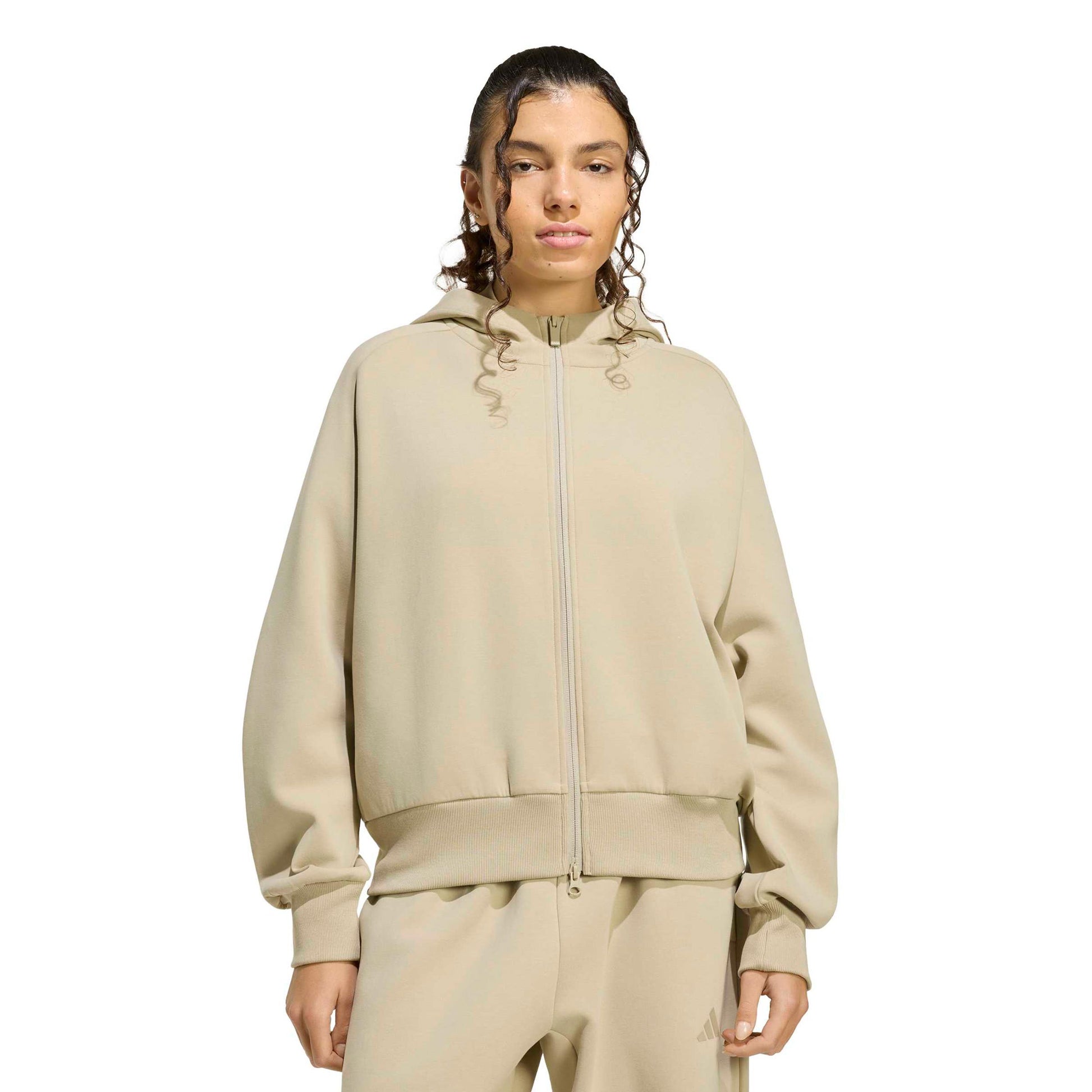 adidas Lux Zip Hoodie Women - beige