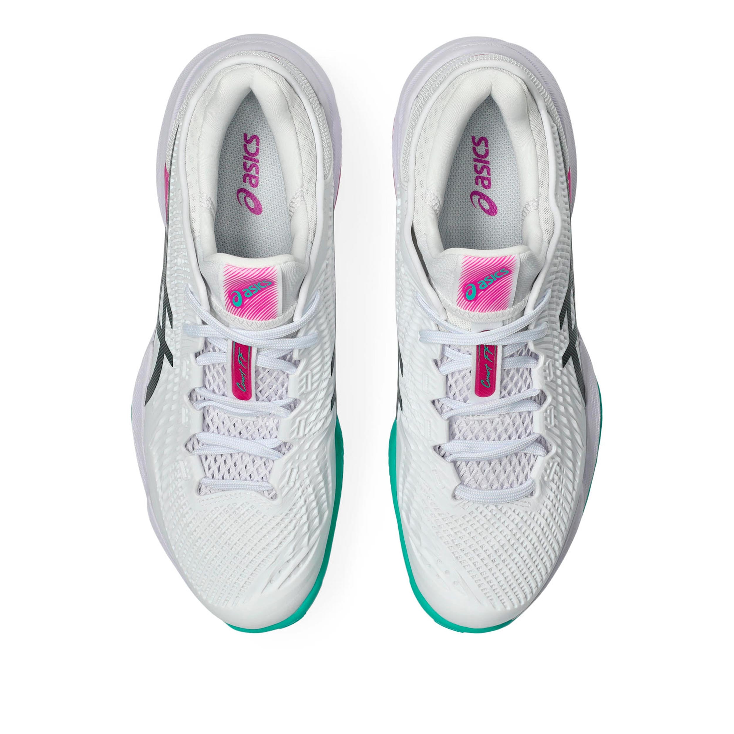 asics COURT TEAM FF ホワイト ピンク Court FF 3 Clay court shoe Men - white, pink | Padel-Point