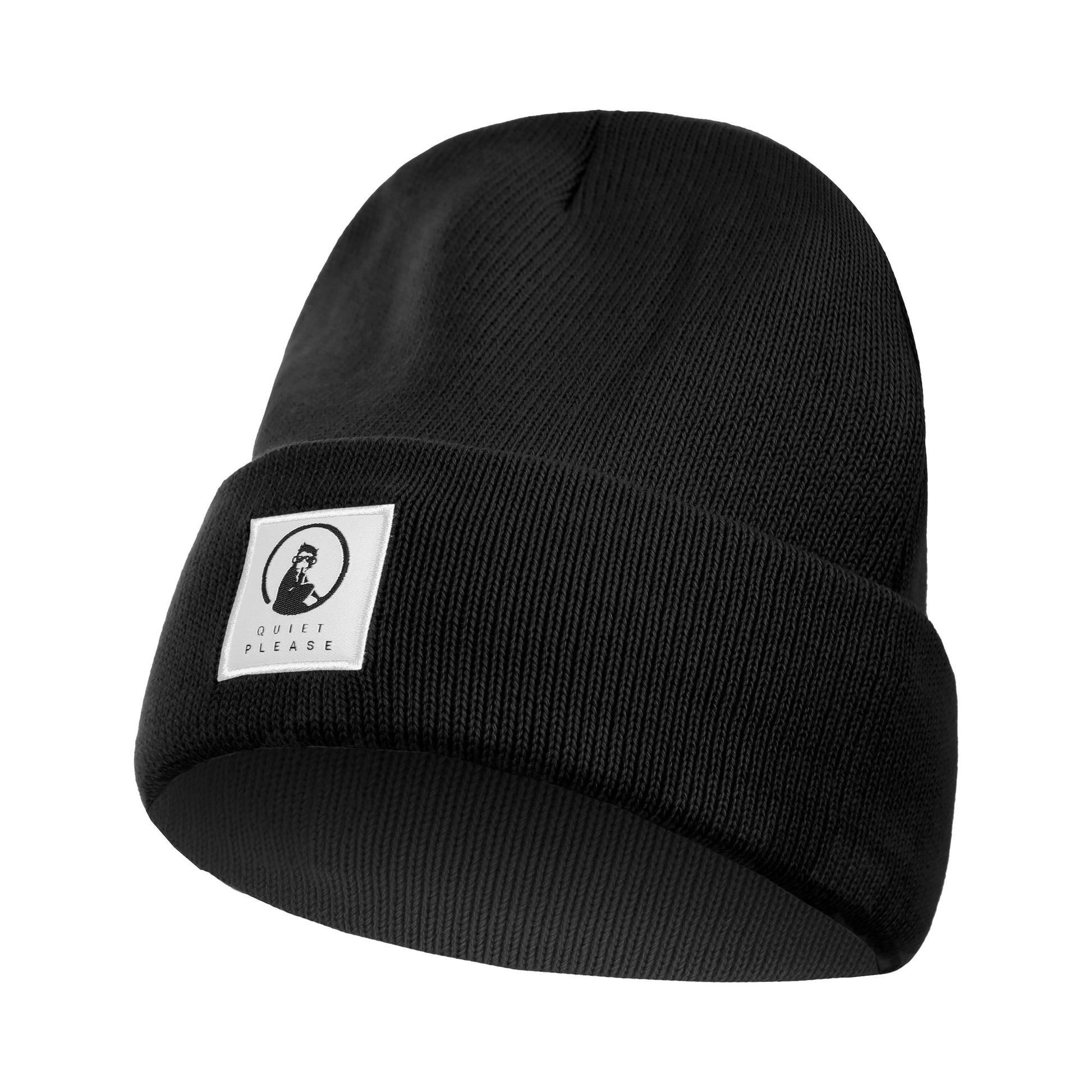Quiet Please Get Warm Beanie Unisex-black