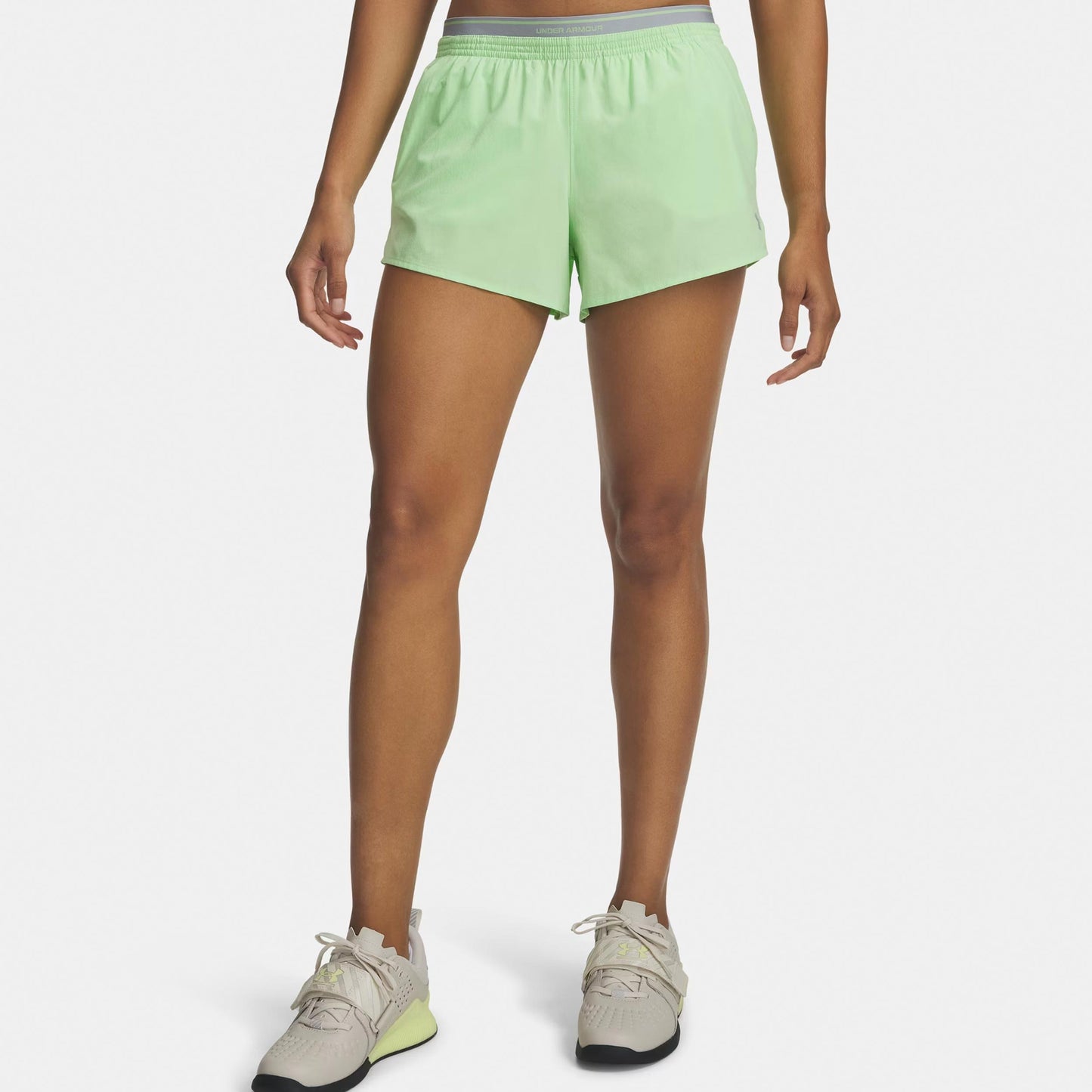 Under Armour Vanish Woven 3in Shorts Women-green, grey