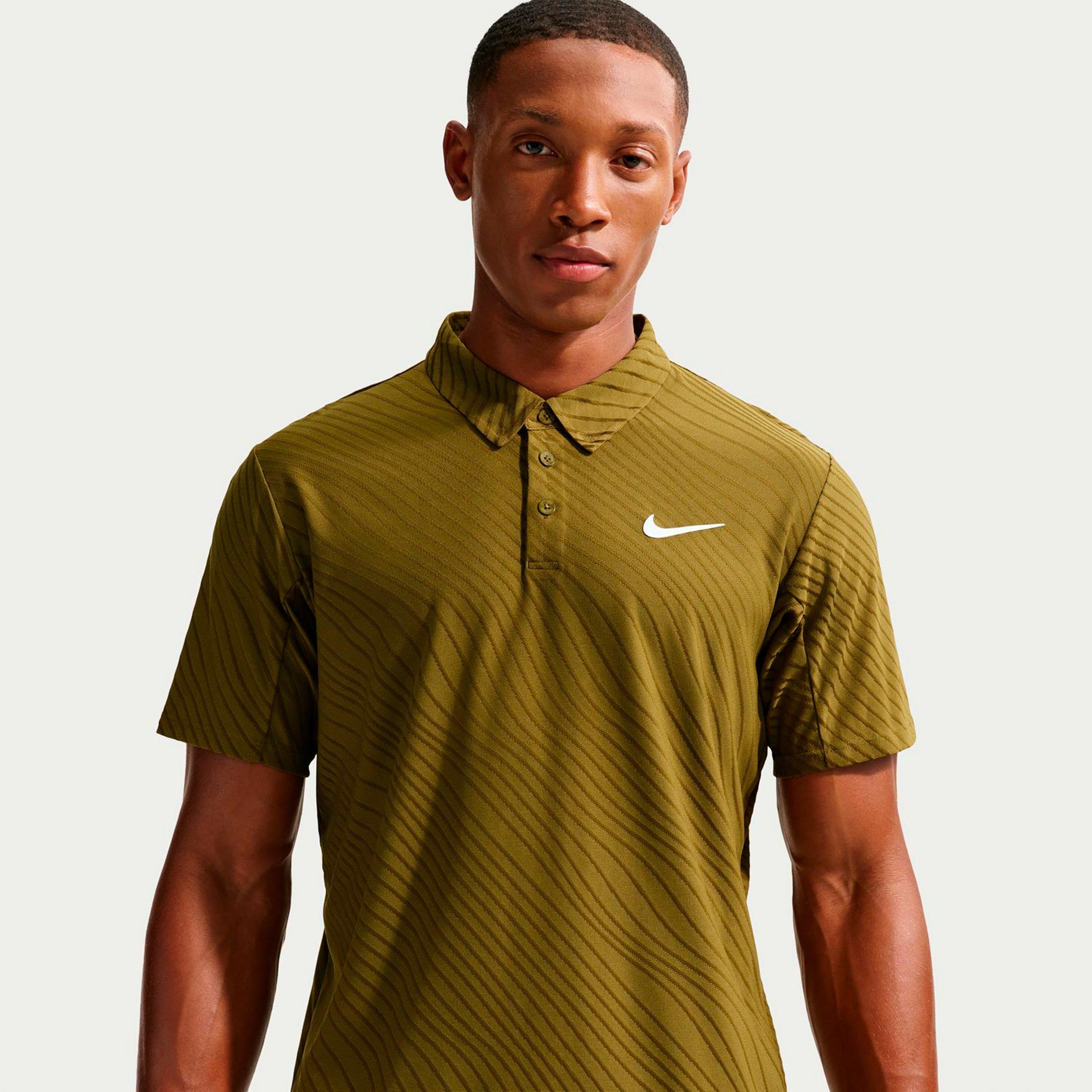 Jannik Sinner Court Dri-Fit Advantage Slam Polo Men-olive, white