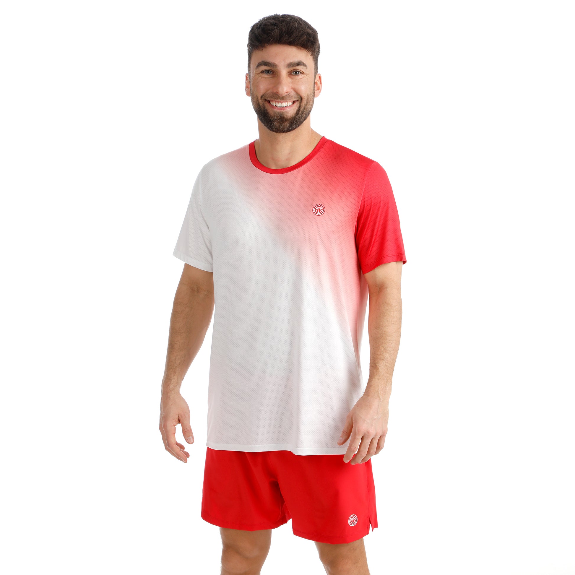 BIDI BADU Crew 2.0 T-Shirt Men-red, white
