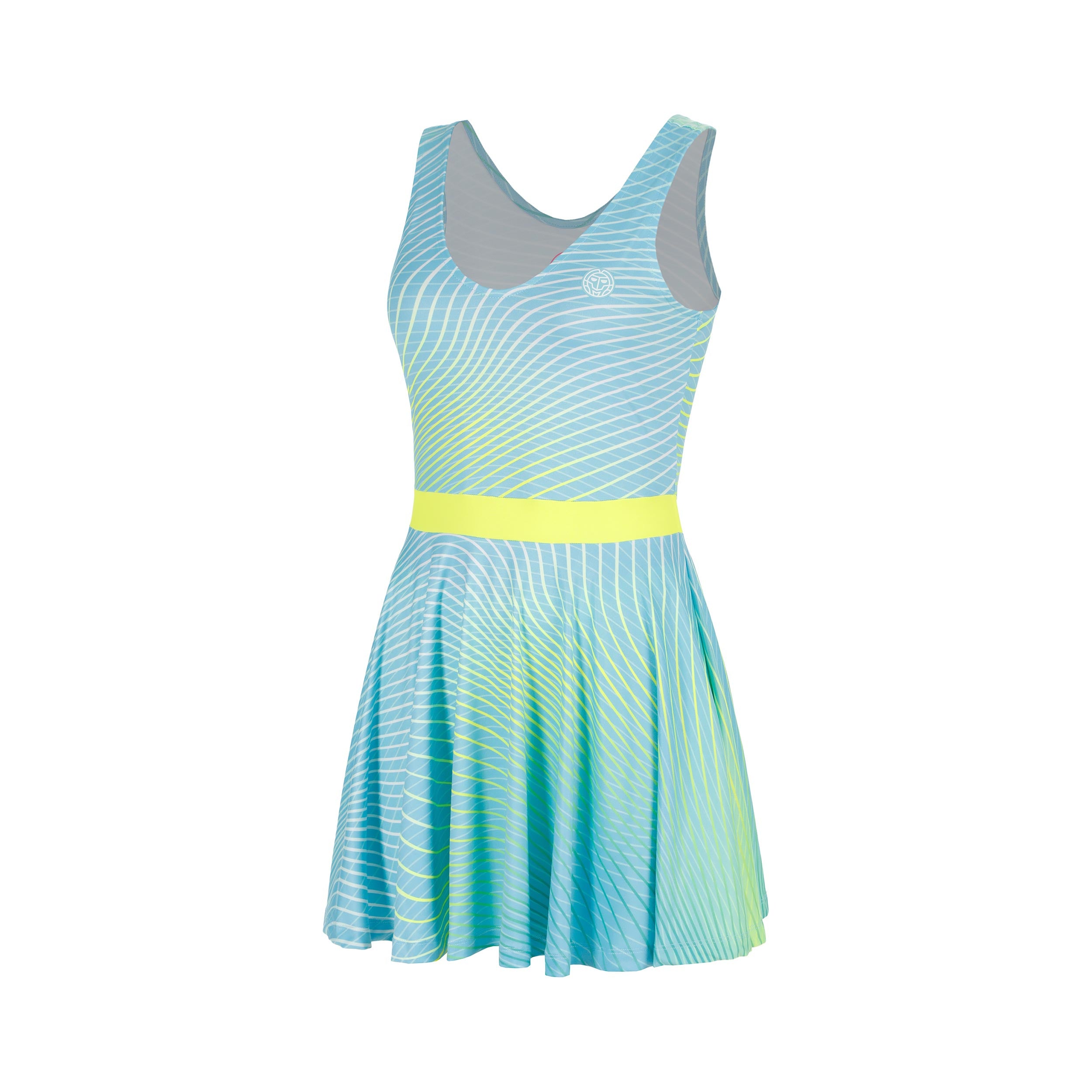 Out of Control Dress Girls-blue, neon yellow | Padel-Point