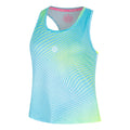Out of Control Racerback Tank Top Women-light blue, neon yellow
