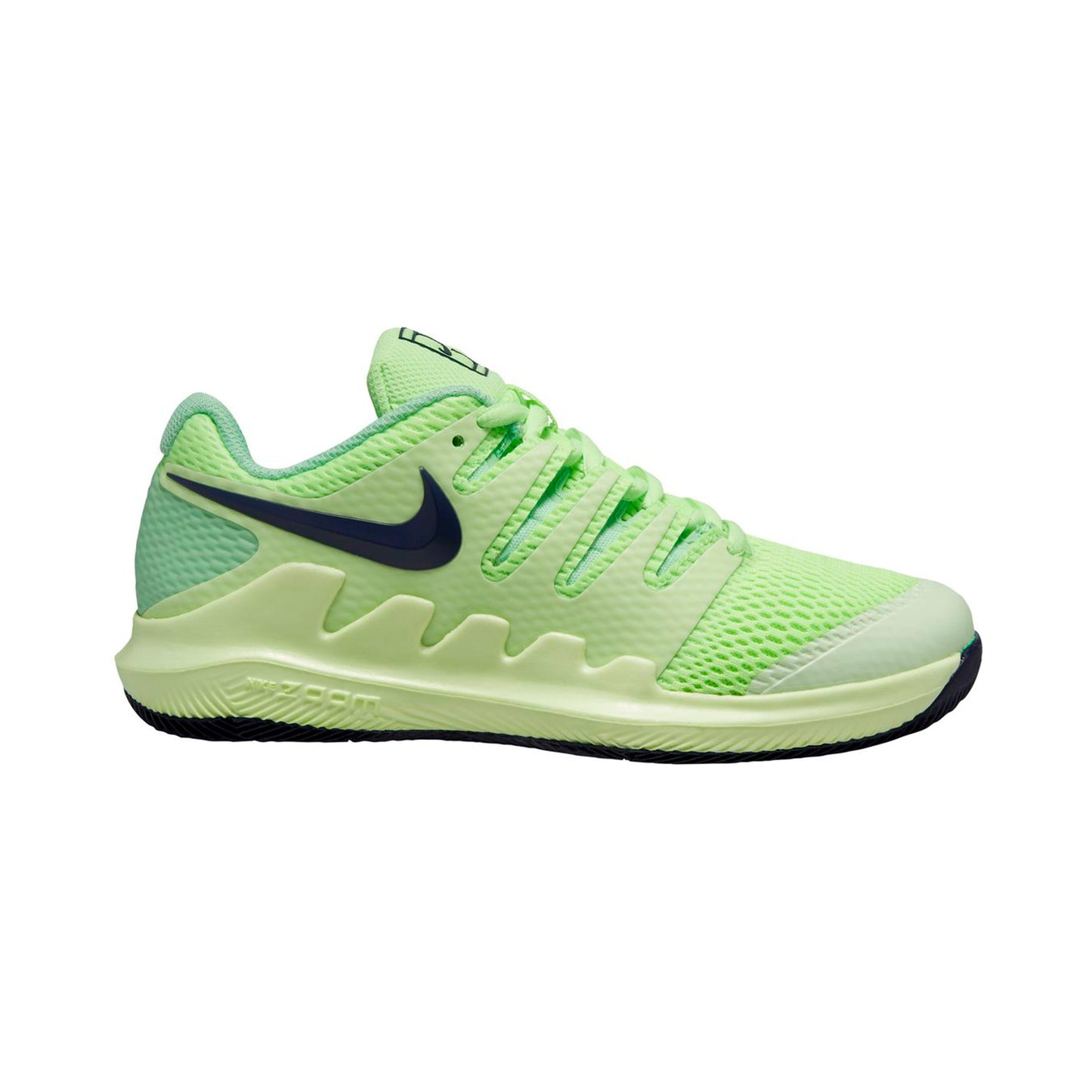 Nike Vapor X All court shoe Kids-light green, black