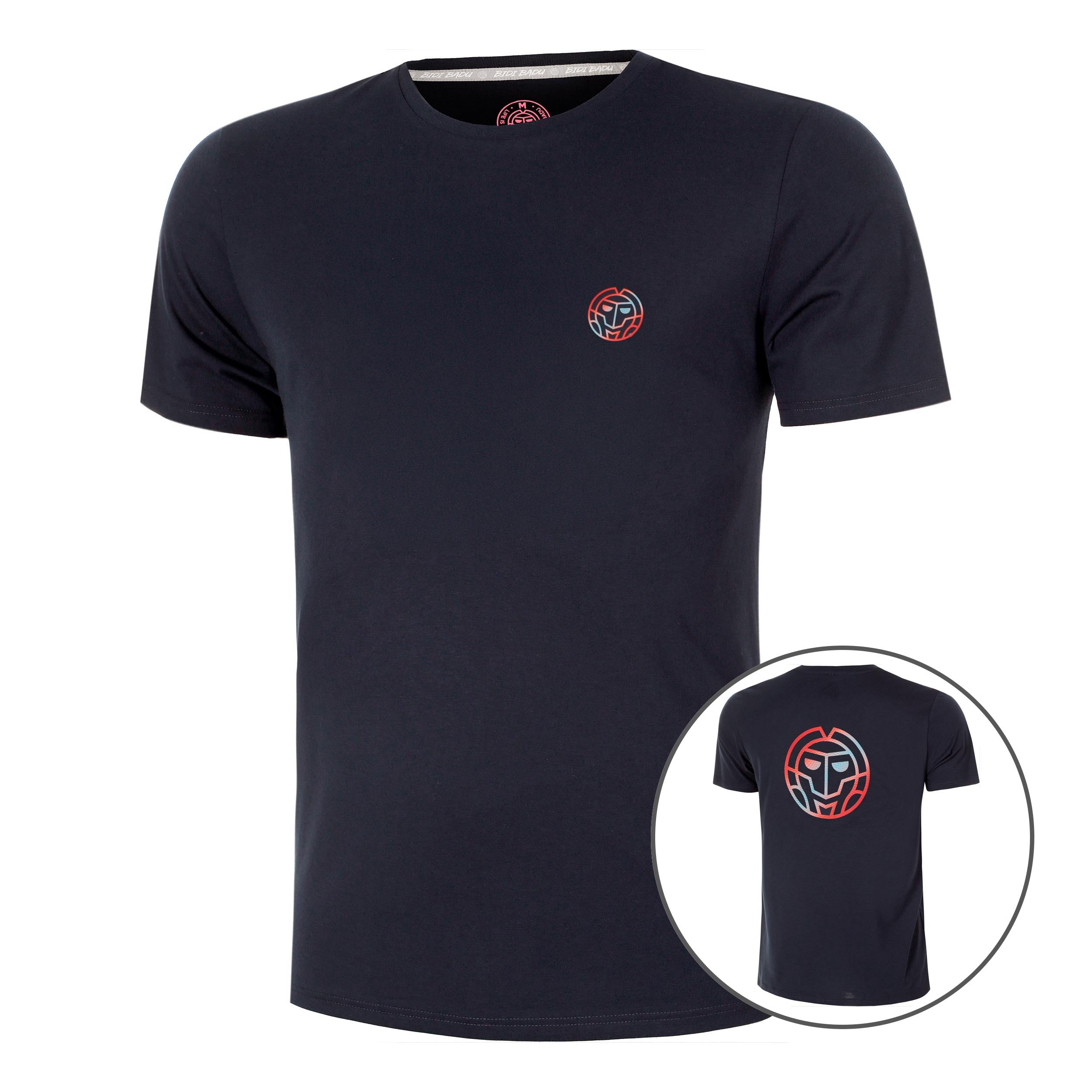 BIDI BADU Out of Control  Backprint Logo T-Shirt Men-dark blue
