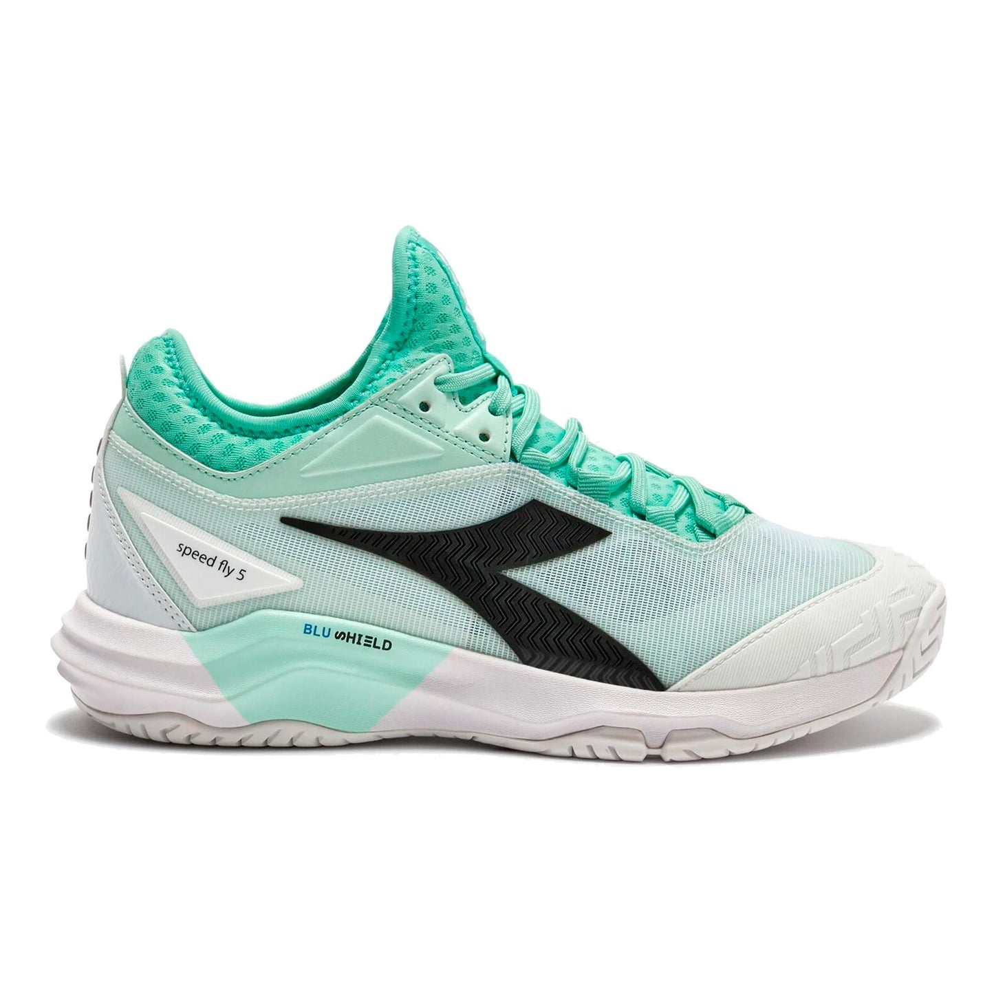 Diadora Speed Blushield Fly 5 All court shoe Women-turquoise, black