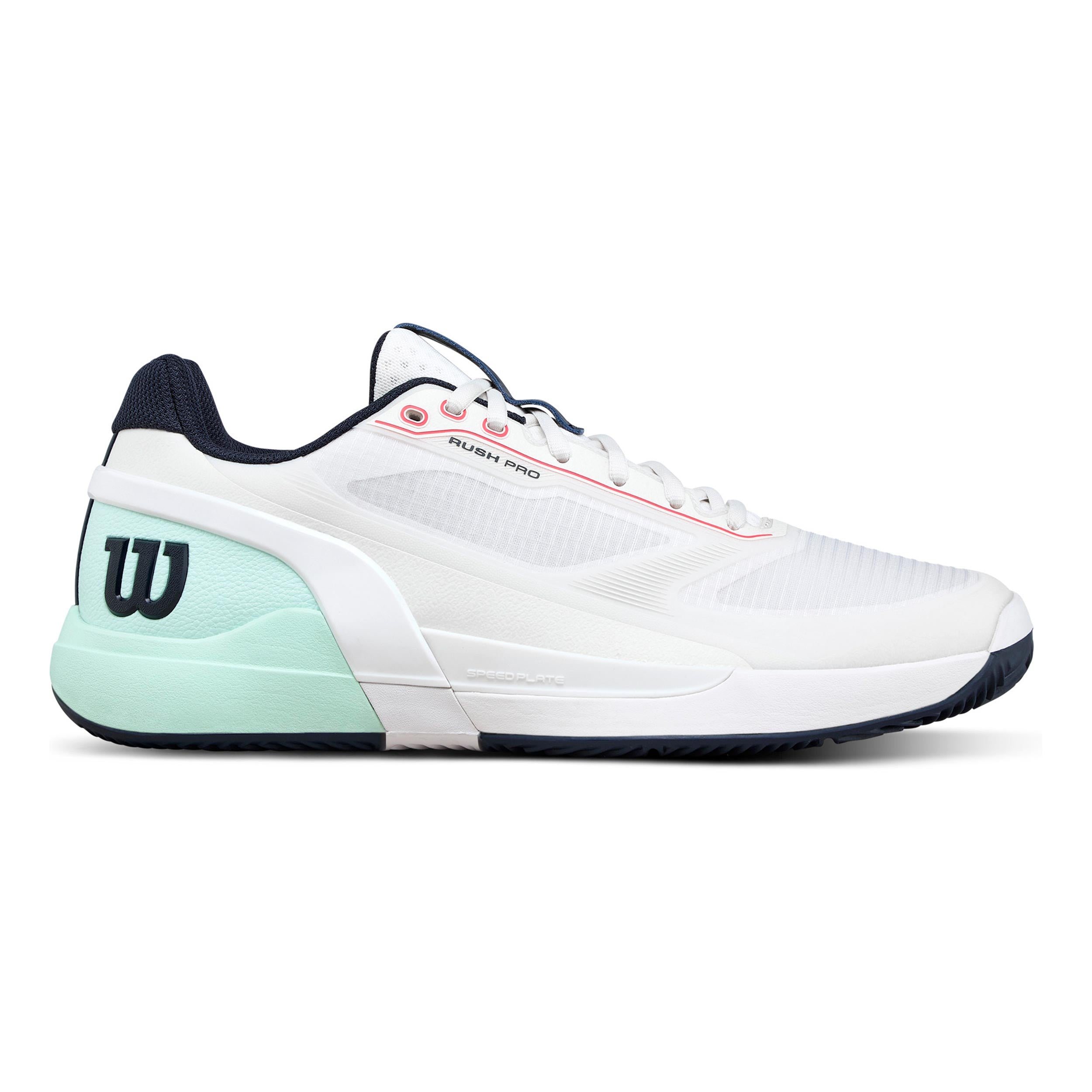 Wilson Rush Pro 5 Clay court shoe Men-white, turquoise
