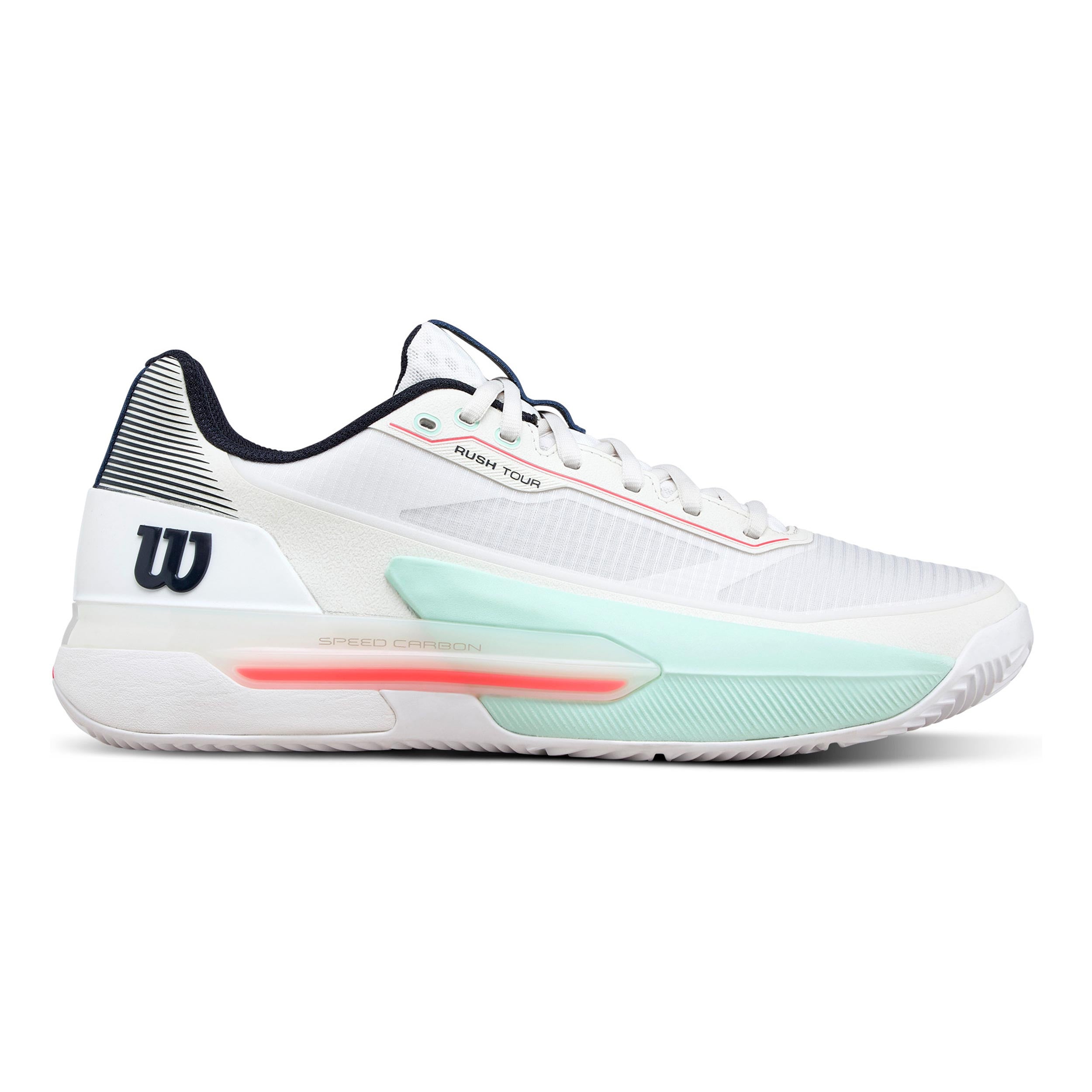 Wilson Rush Tour 5 Clay court shoe Men-white, turquoise
