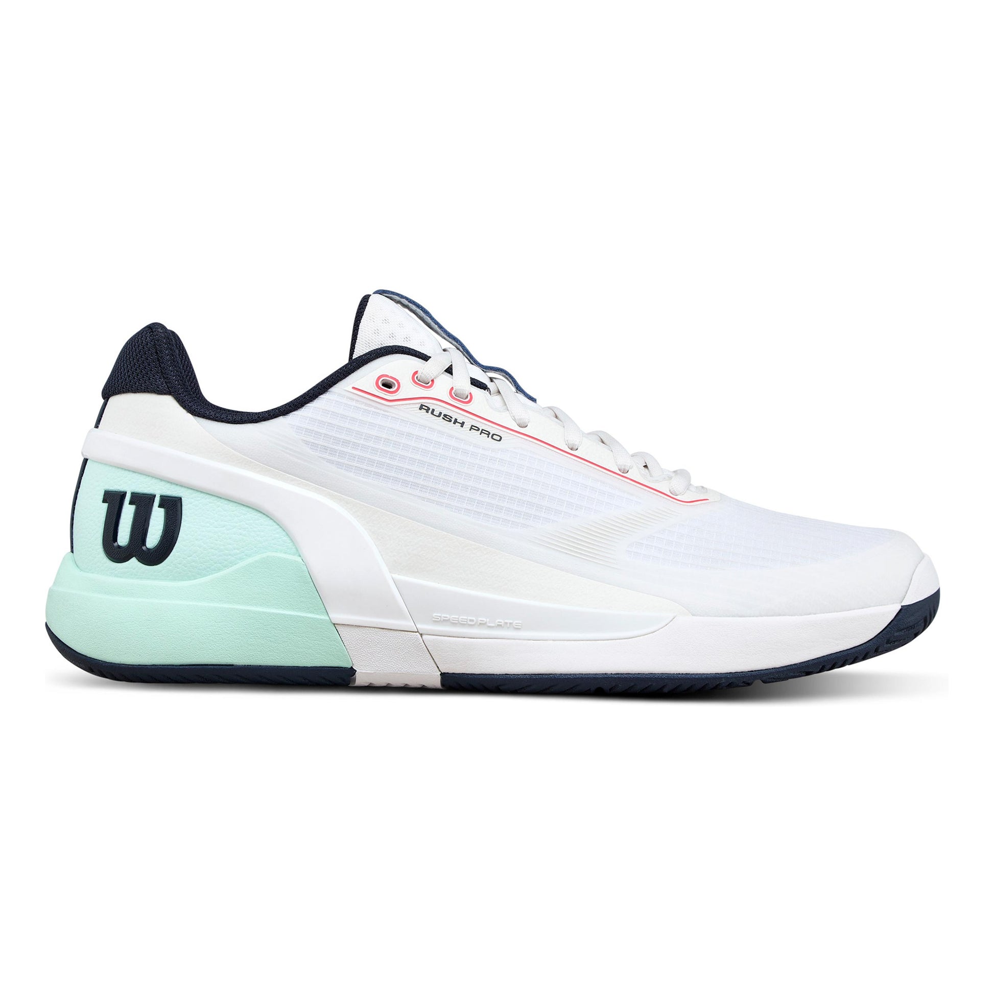 Wilson Rush Pro 5 All court shoe Men-white, turquoise