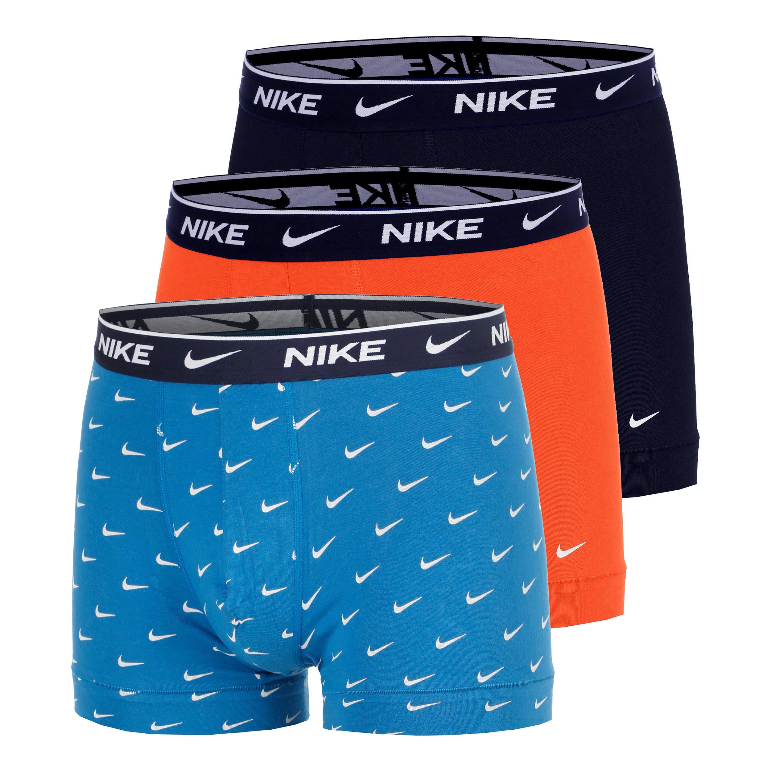 Nike Essential Cotton Stretch Trunk Boxer shorts 3 Pack Men - light blue, orange