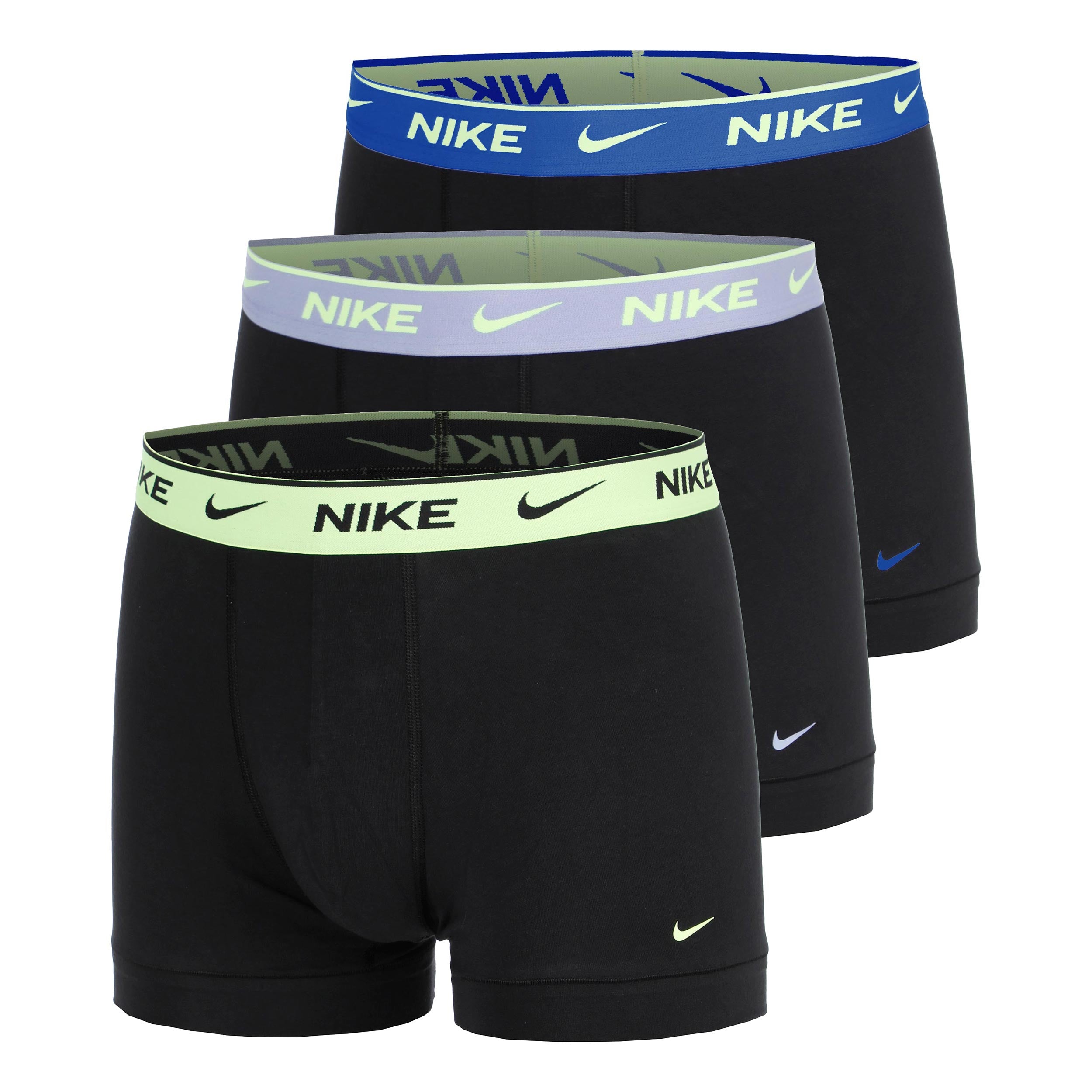 Nike Essential Cotton Stretch Trunk Boxer shorts 3 Pack Men - black, turquoise