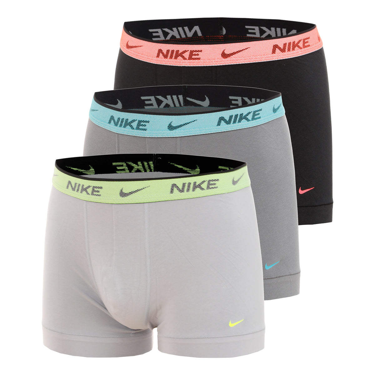 Nike Essential Cotton Stretch Trunk Boxer shorts 3 Pack Men - silver