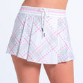High Waist Weave It To Me Skirt Women - white, pink