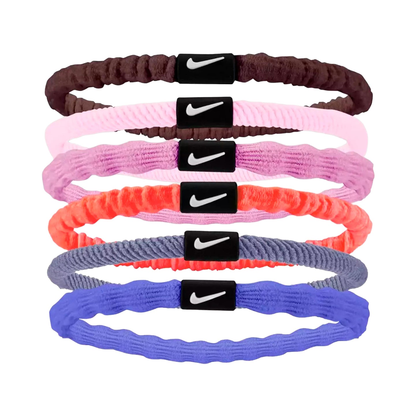 Nike Flex Hair Tie Hair band 6 Pack Unisex - pink, white