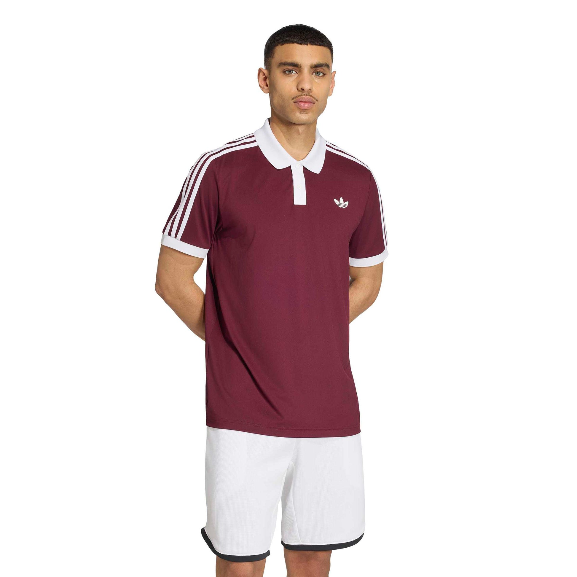 adidas Classics Polo Men - wine red, white