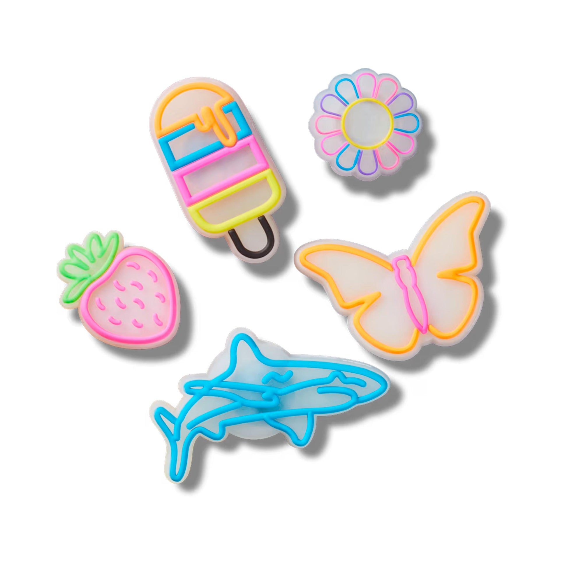 Crocs Lights Up Summer Miscellaneous 5 Pack Unisex - turquoise, pink