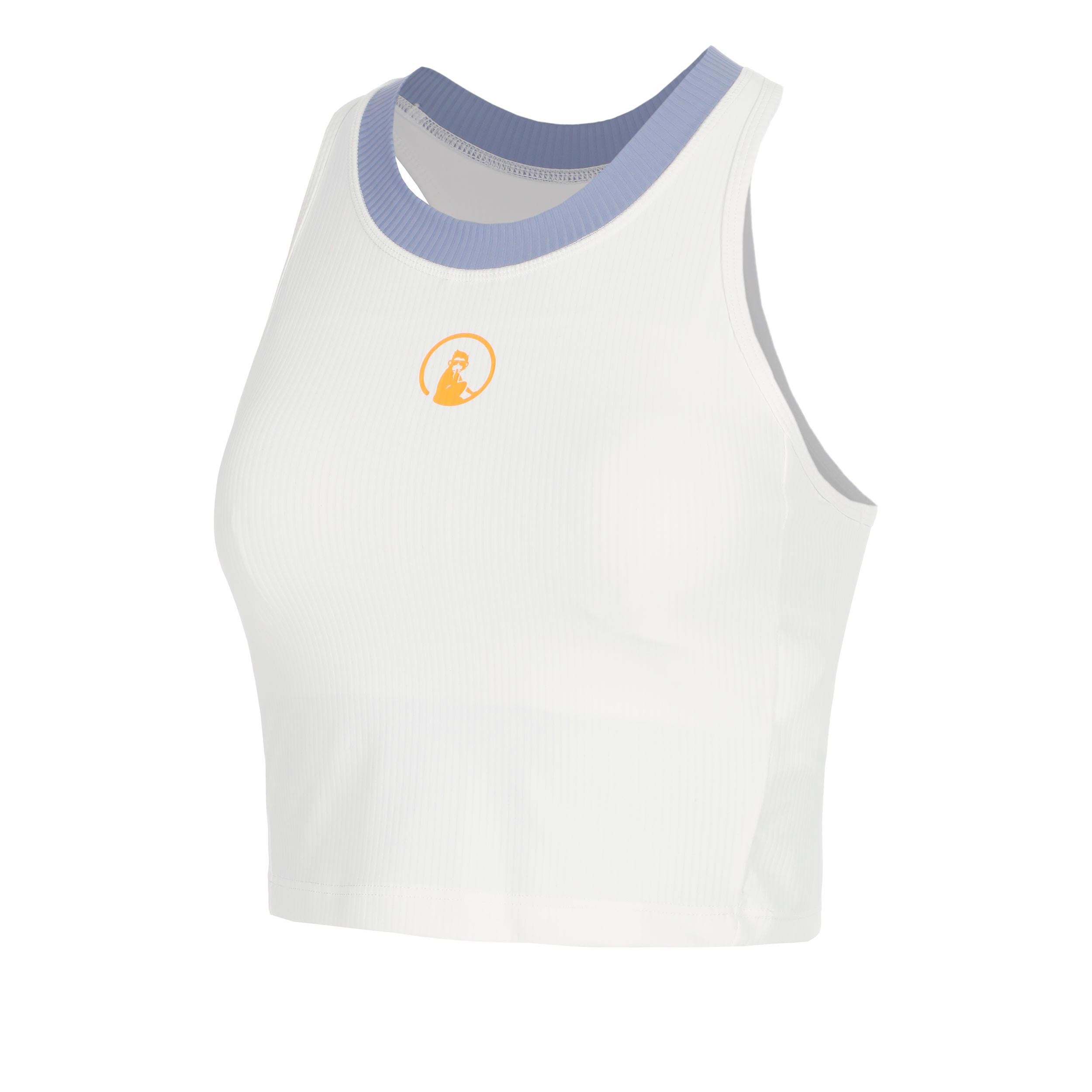 Quiet Please Glow Rib Crop Tank Top Women - cream