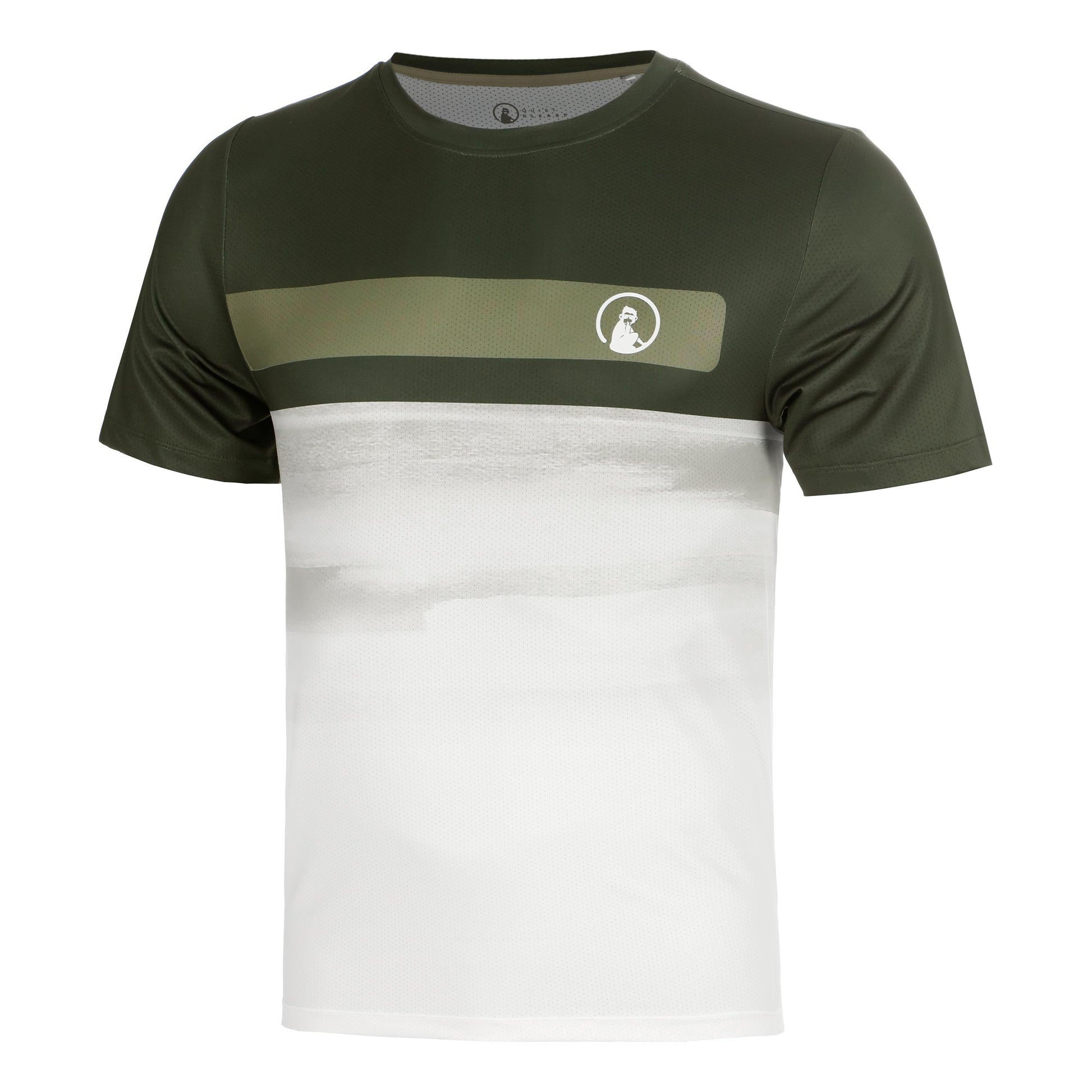 Quiet Please Memories Receiver Faded Wipe T-Shirt Men - dark green