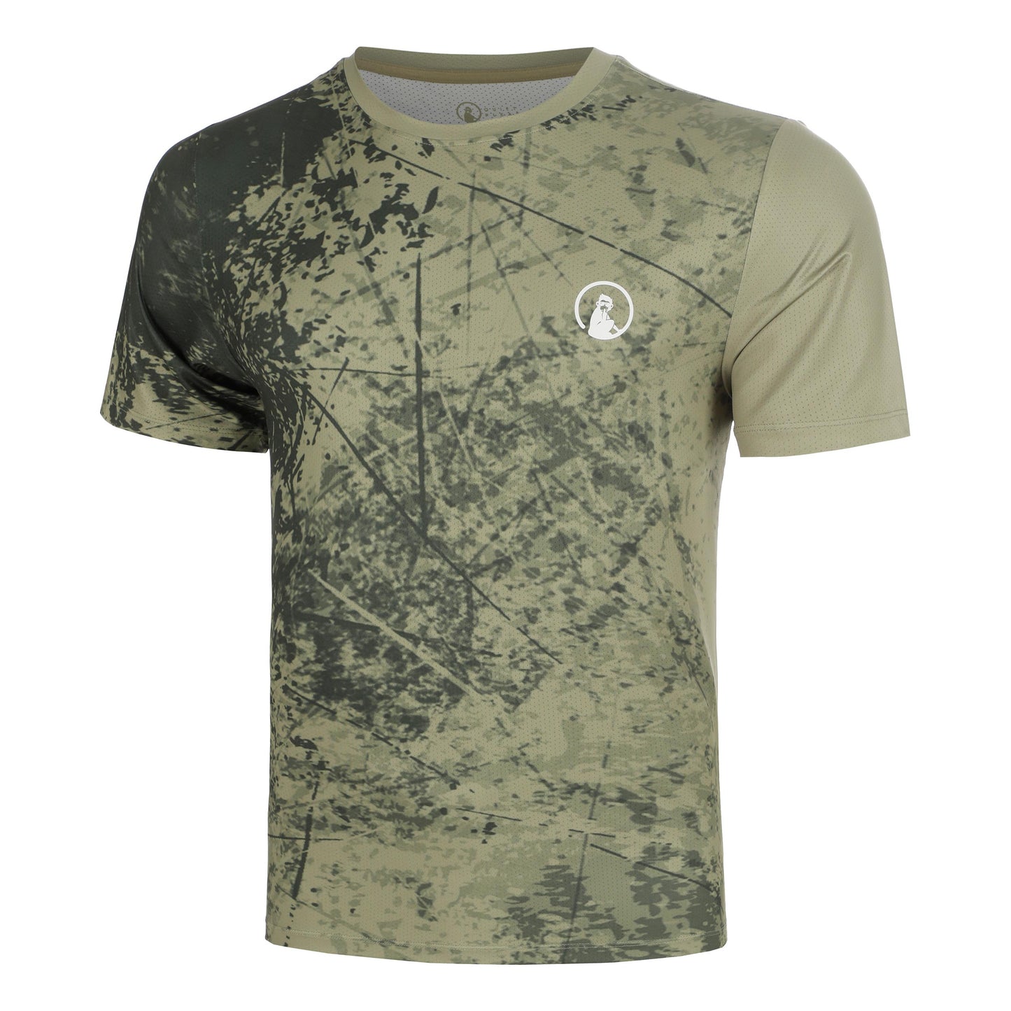 Quiet Please Memories Receiver Scrubbled T-Shirt Men - khaki