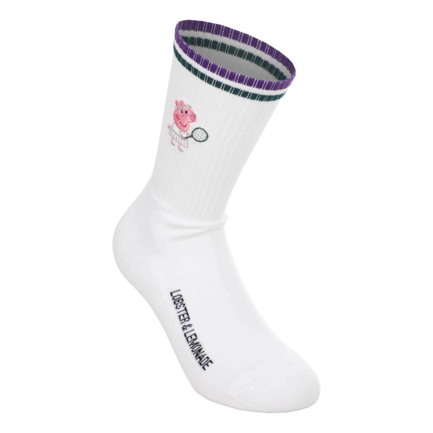 Lobster & Lemonade Peppa Pig Tennis – ’90 Sport Sports Socks Unisex - white