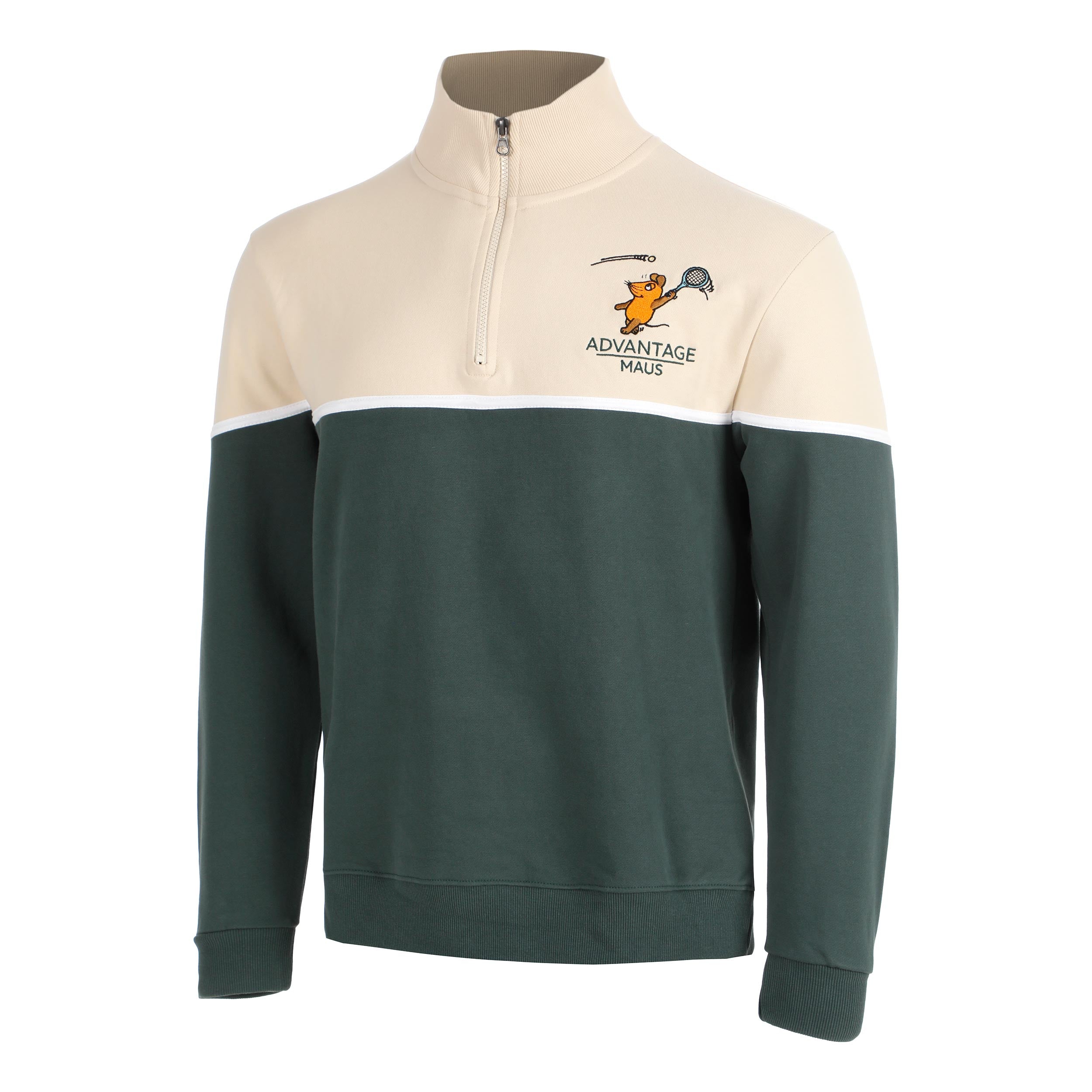 Lobster & Lemonade Maus Tennis Sweatshirt Unisex - cream, green