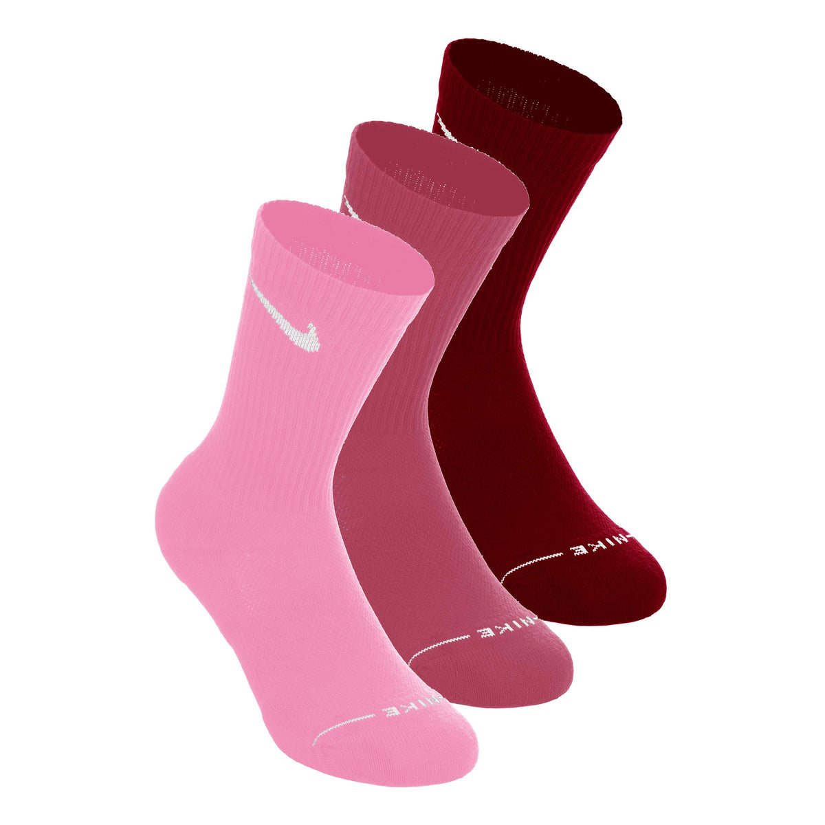 Nike Crew Tennis Socks 3 Pack Unisex - red, pink