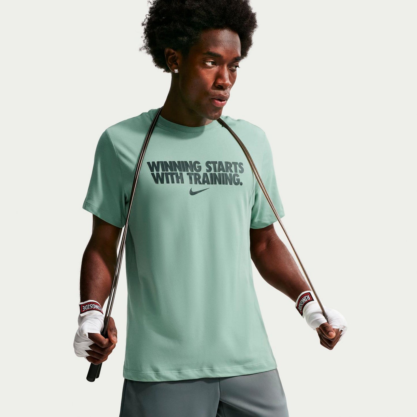 Nike Dri-Fit Winning T-Shirt Men - grey-green, grey