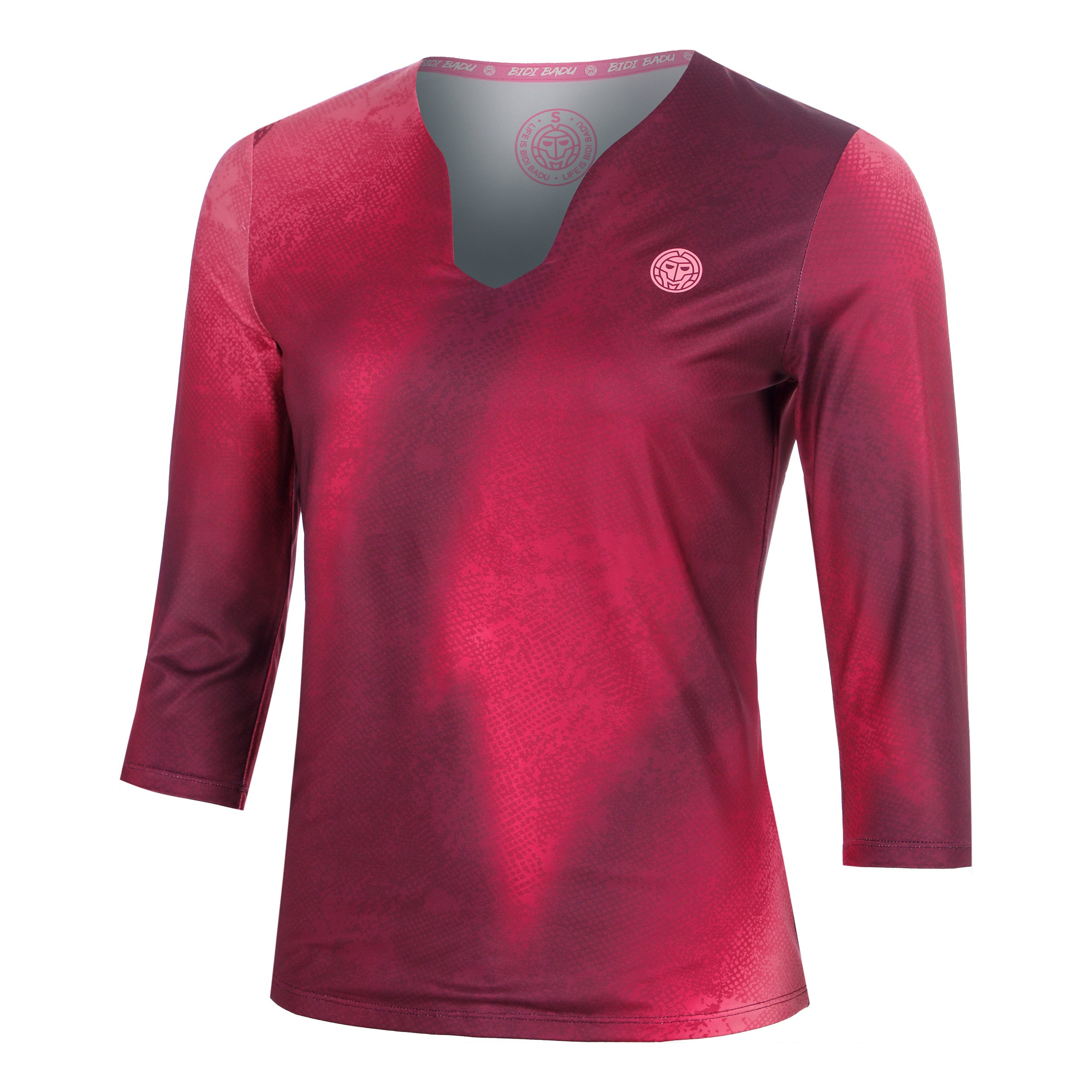BIDI BADU Freeze Out V-Neck Printed  Long sleeve Women - dark red