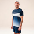 Performance Gradient Stripe T-Shirt Men - blue