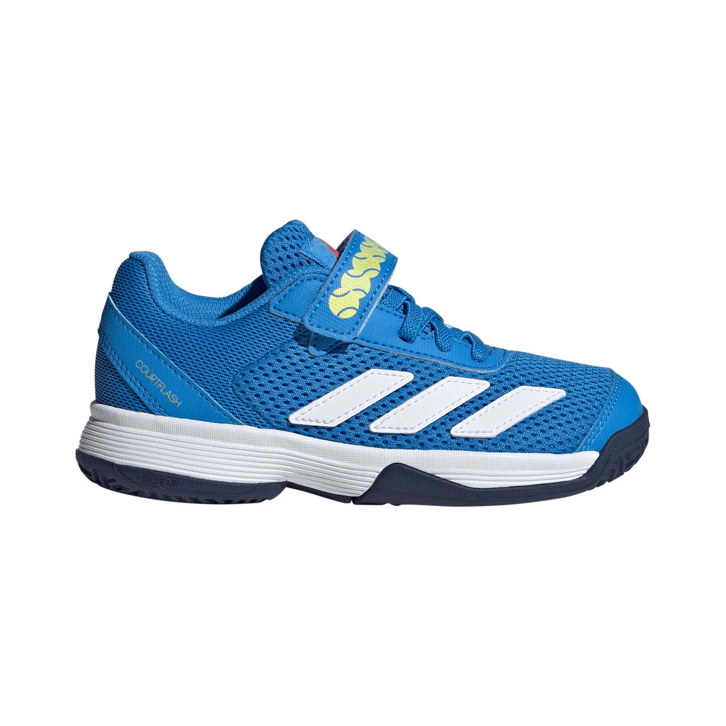 adidas Courtflash All court shoe Kids - blue, white