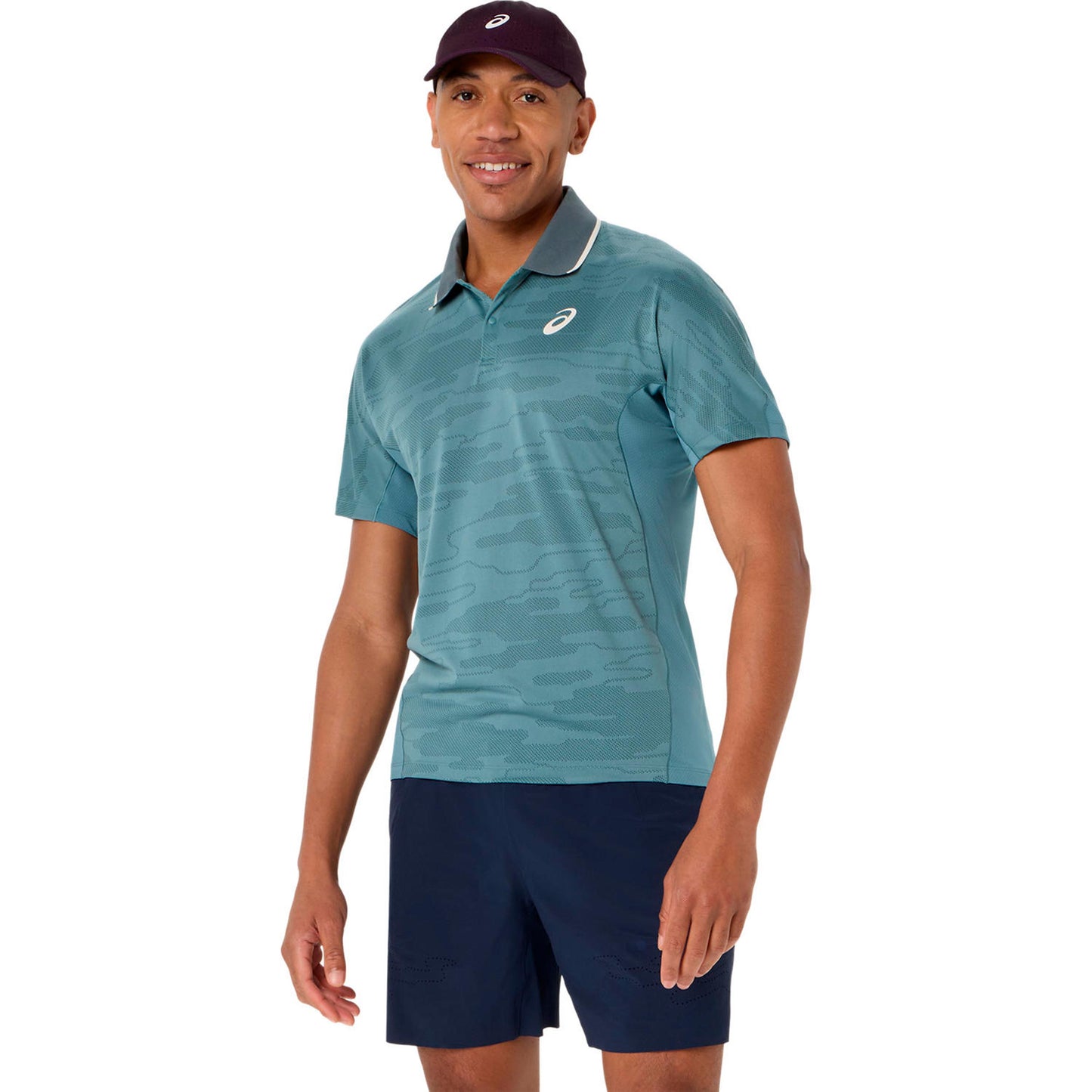 ASICS Match Jacquard Polo Men - petrol, grey