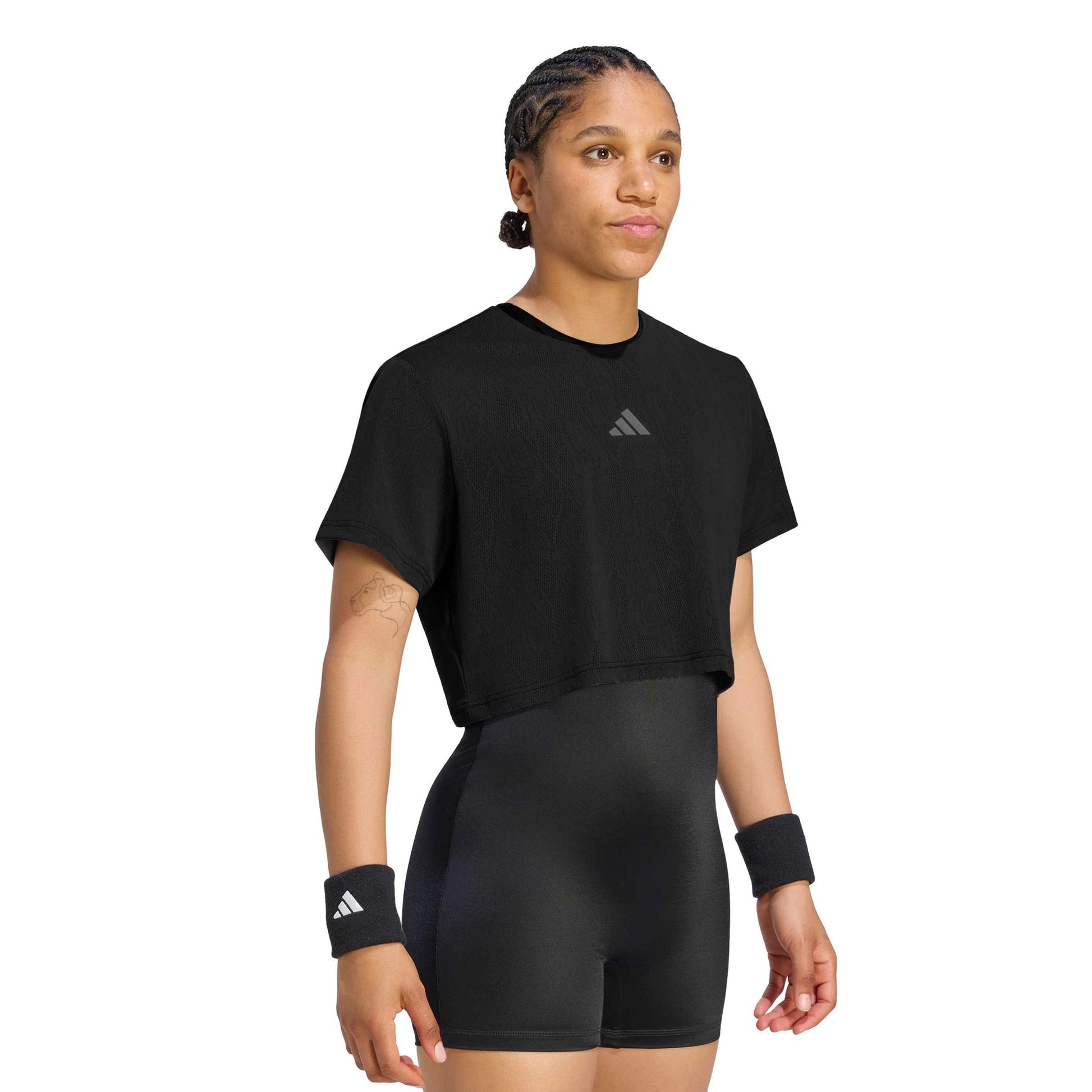 adidas Pro Crop T-Shirt Women - black