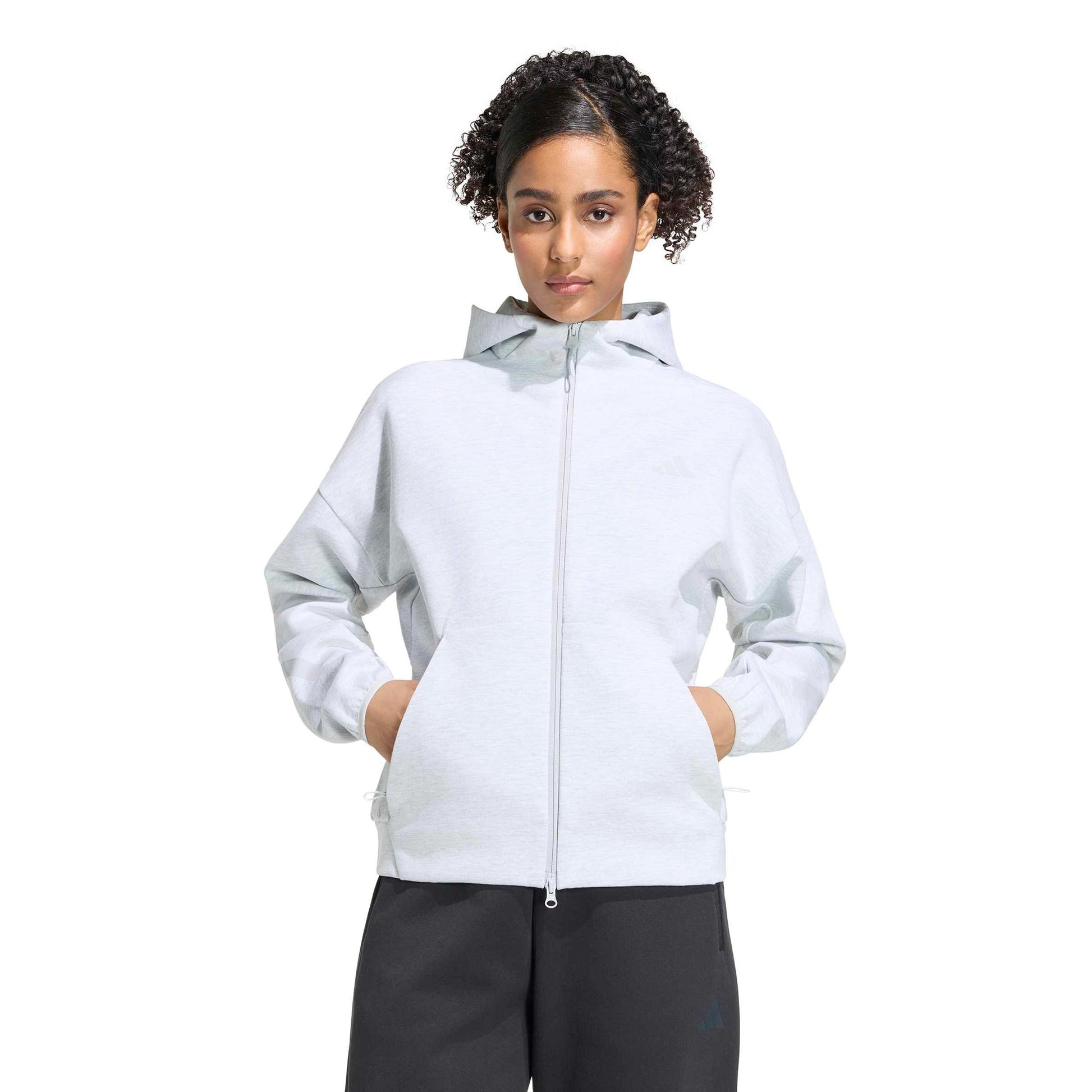 adidas Z.N.E. Zip Hoodie Women - lightgrey