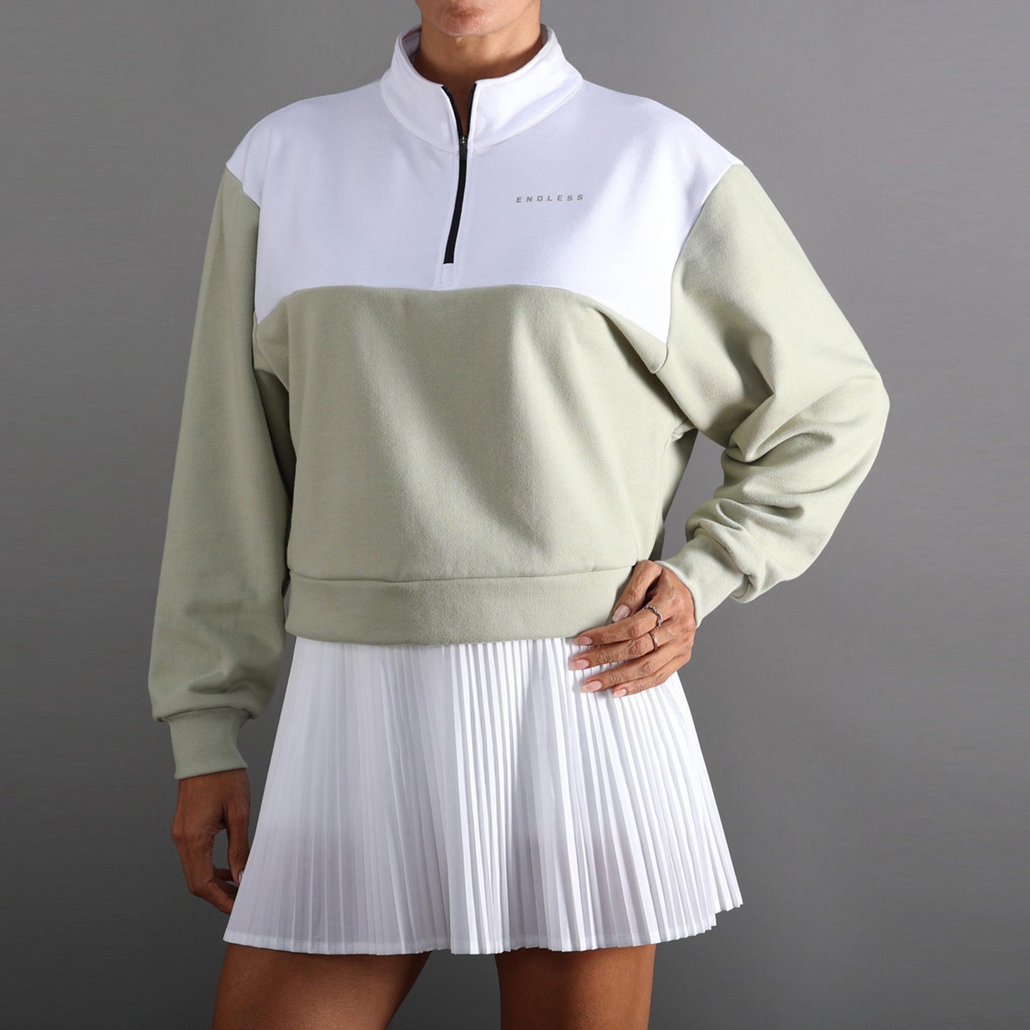 Endless VIBE Sweatshirt Women - white, olive
