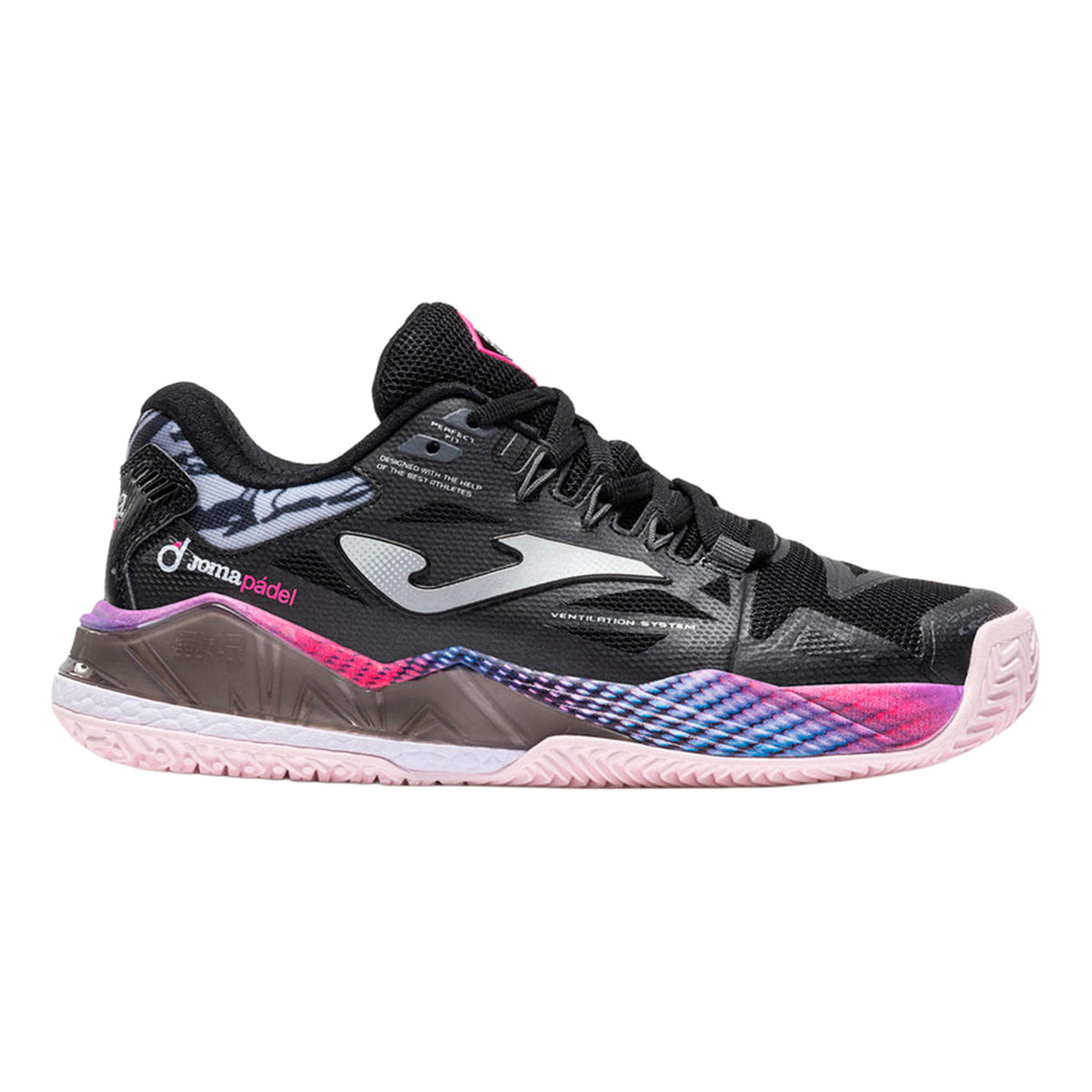 Joma Spin Padel shoe Women - black, pink