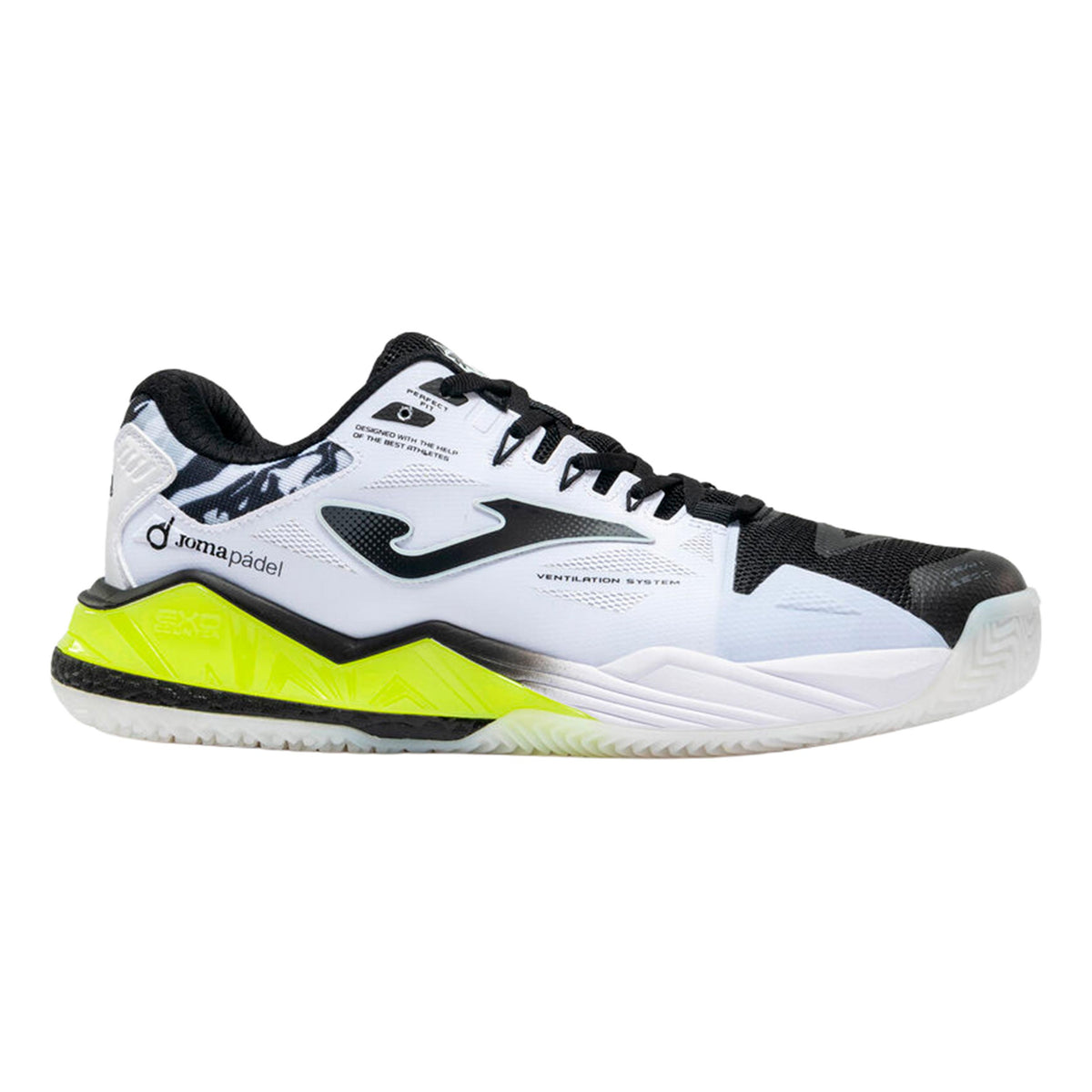 Joma Spin Padel shoe Men - white, neon yellow