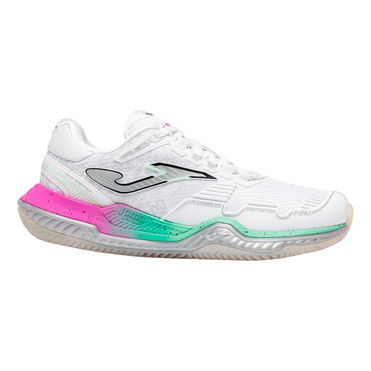 Joma Point All court shoe Women - white, pink