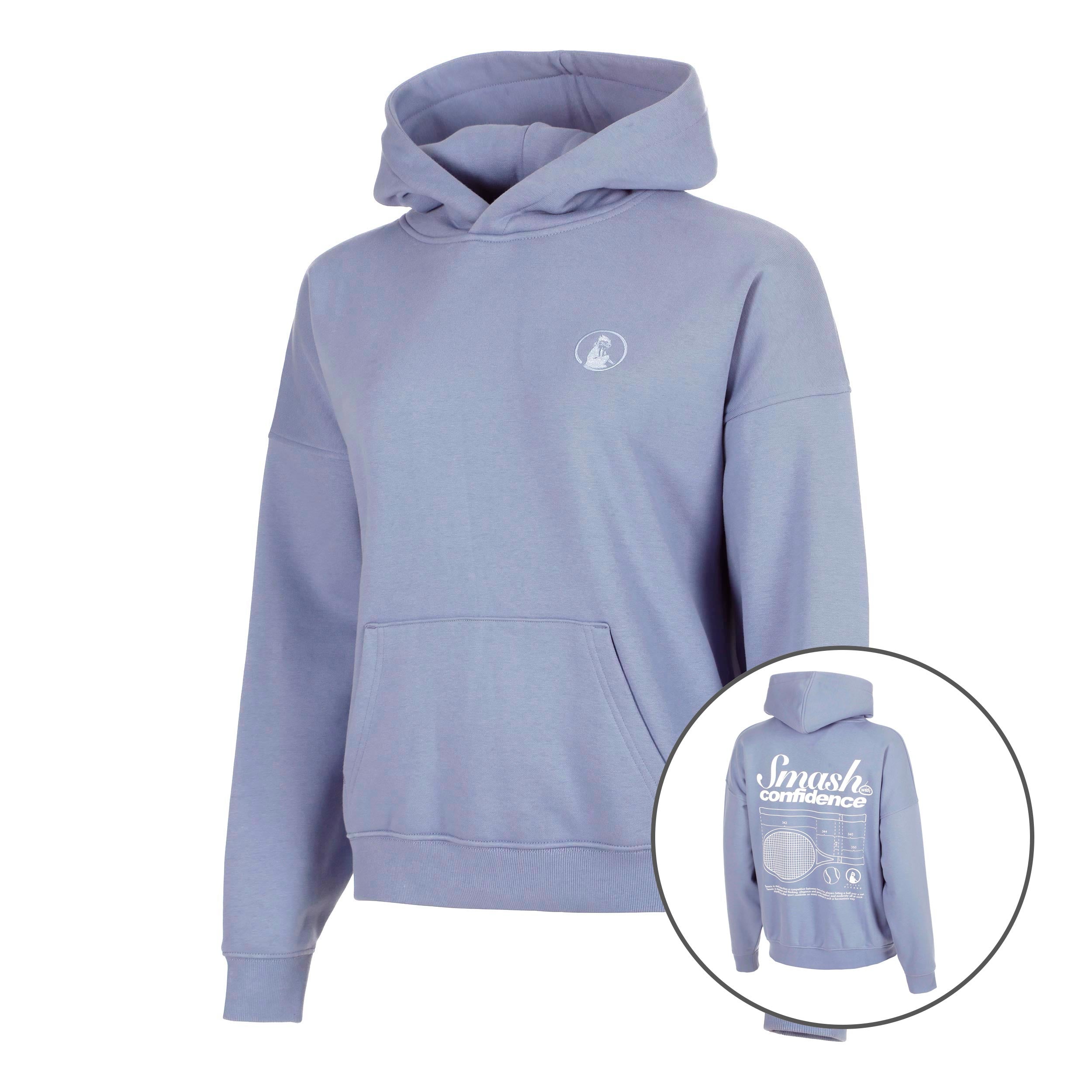 Quiet Please Confidence Oversize Hoody Women - blue