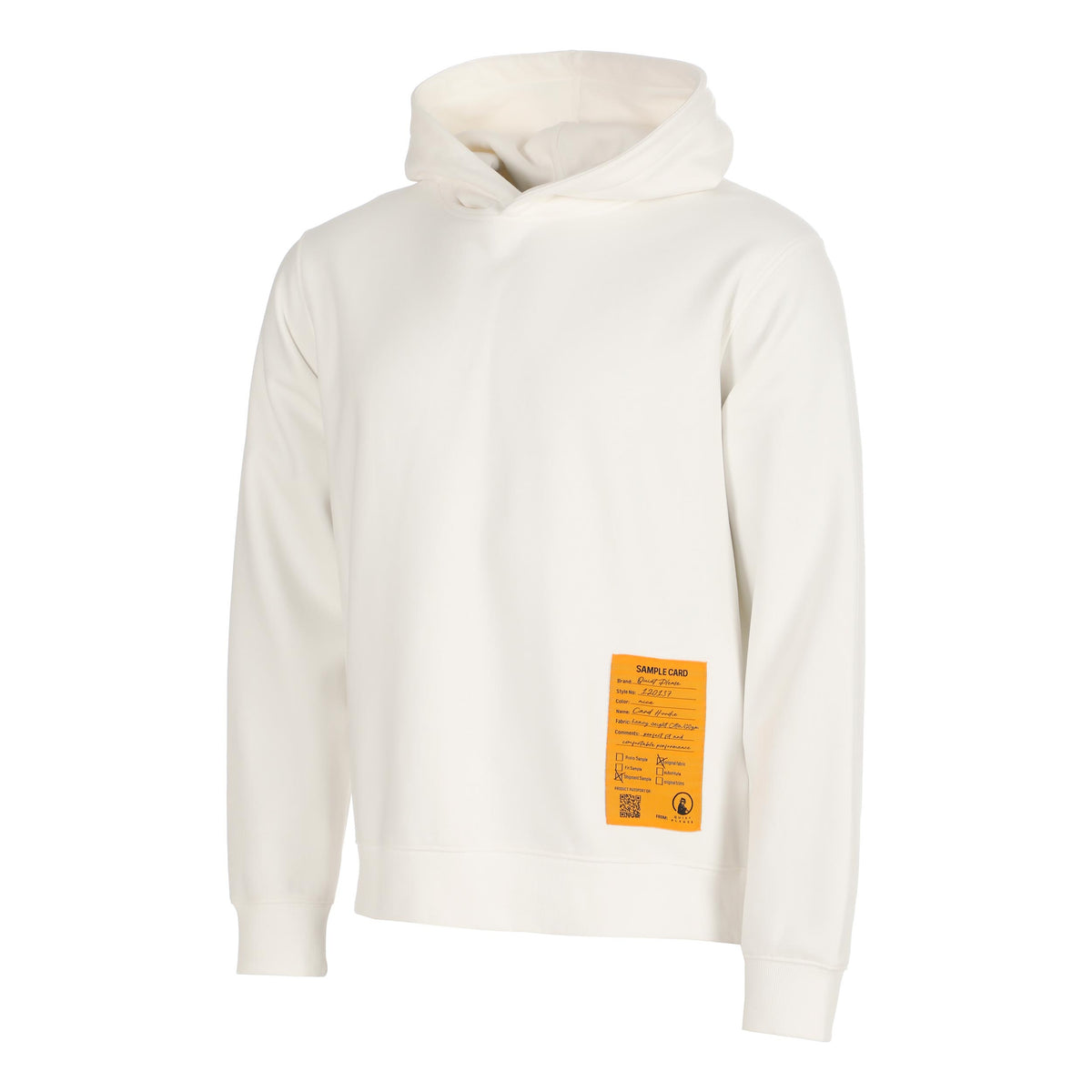 Quiet Please Sample Card Loose Fit Hoody Men - cream