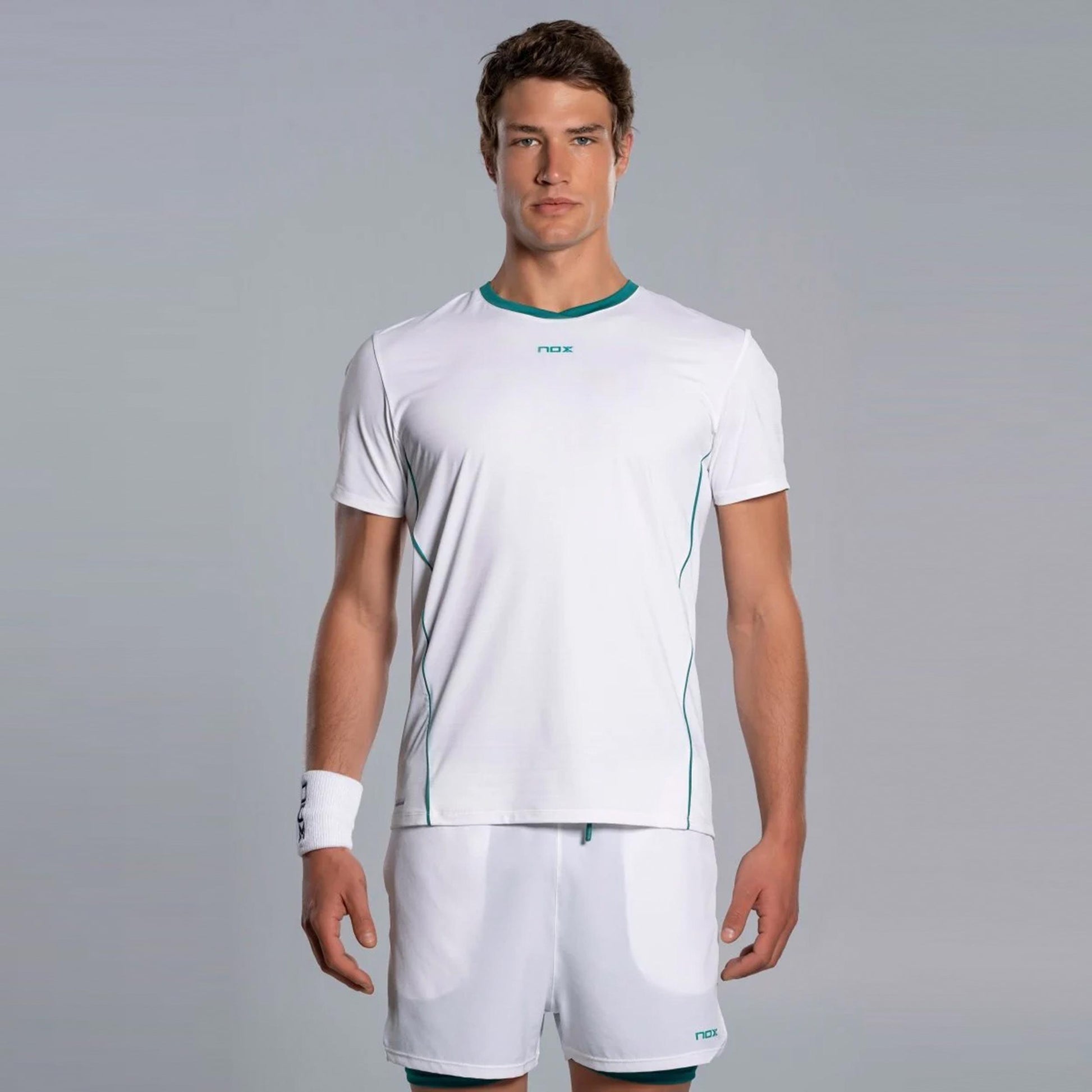 NOX Pro T-Shirt Men - white, teal