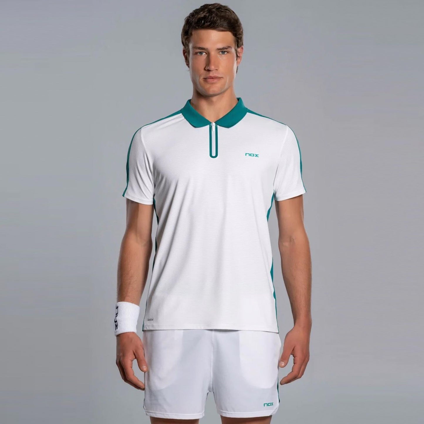 NOX Pro Polo Men - white, teal