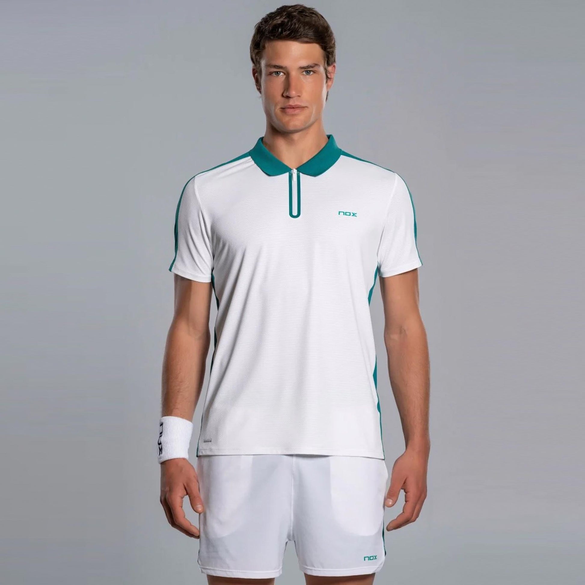 NOX Pro Polo Men - white, teal