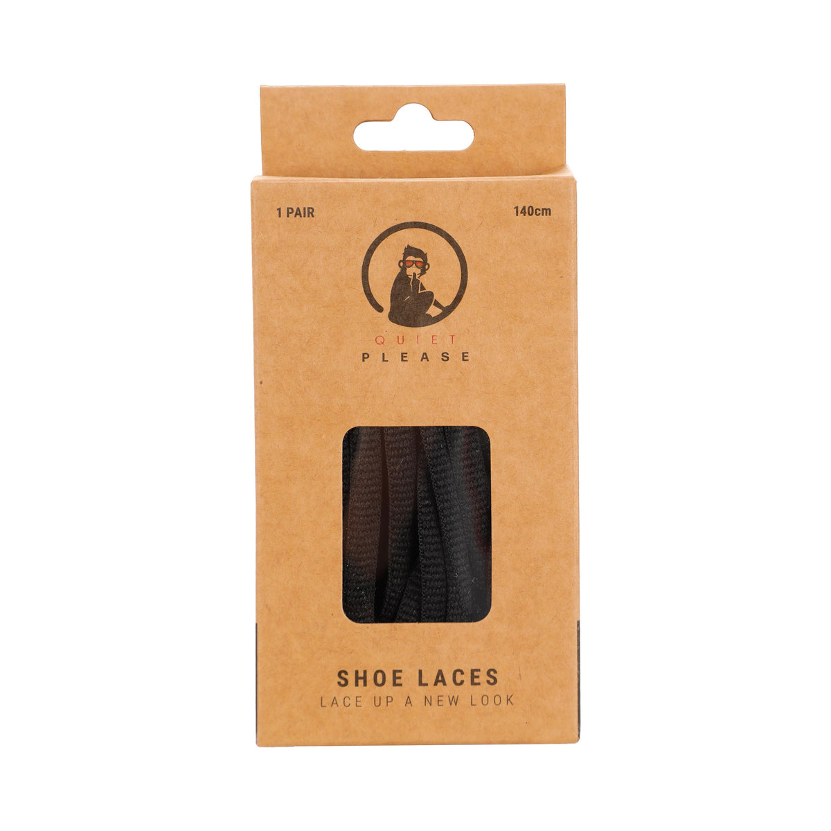 Quiet Please QP shoe laces 140cm Shoelaces - black