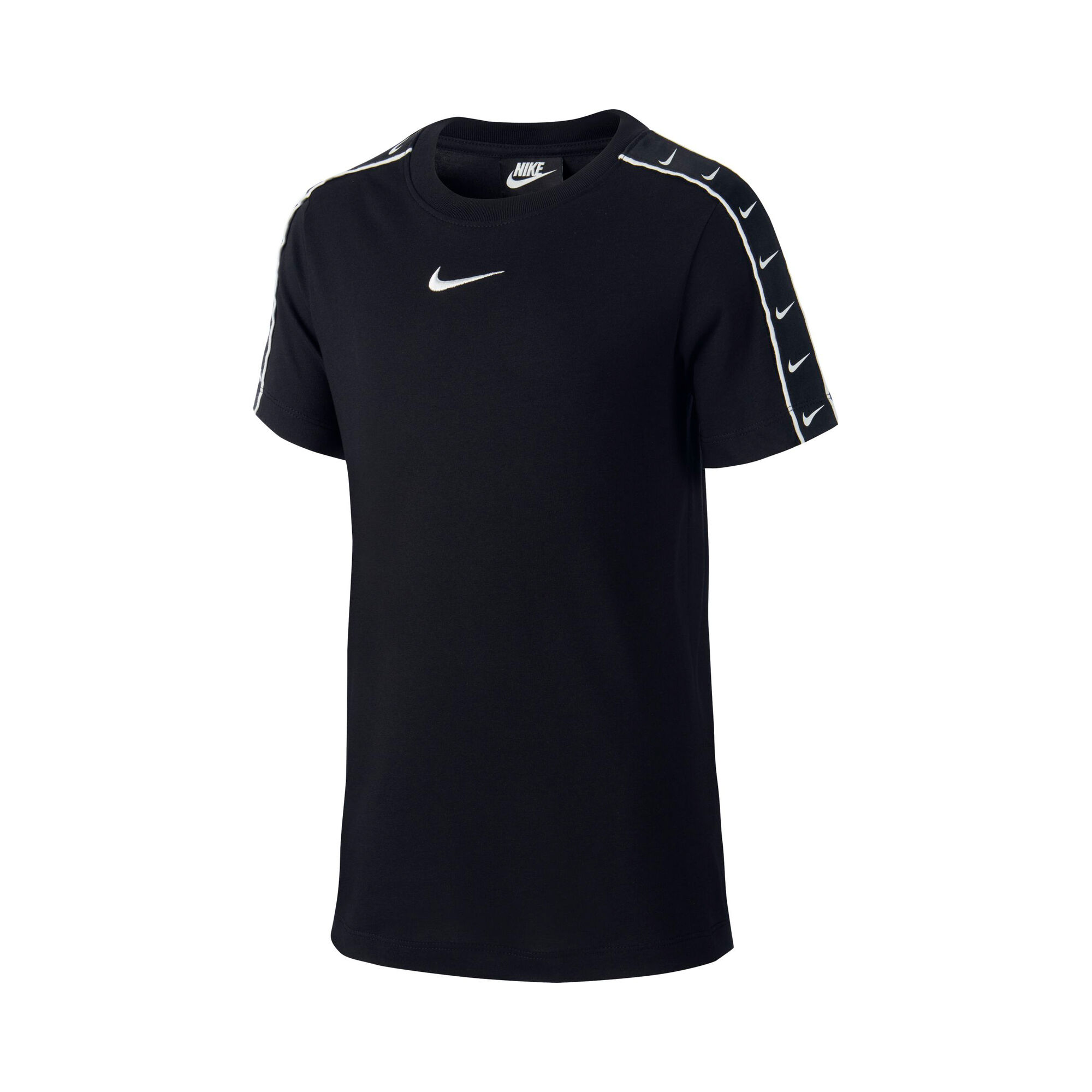 Dictadura accesorios ayudante Nike Sportswear Swoosh Tape T-Shirt Kids - Black, White online | Padel-Point